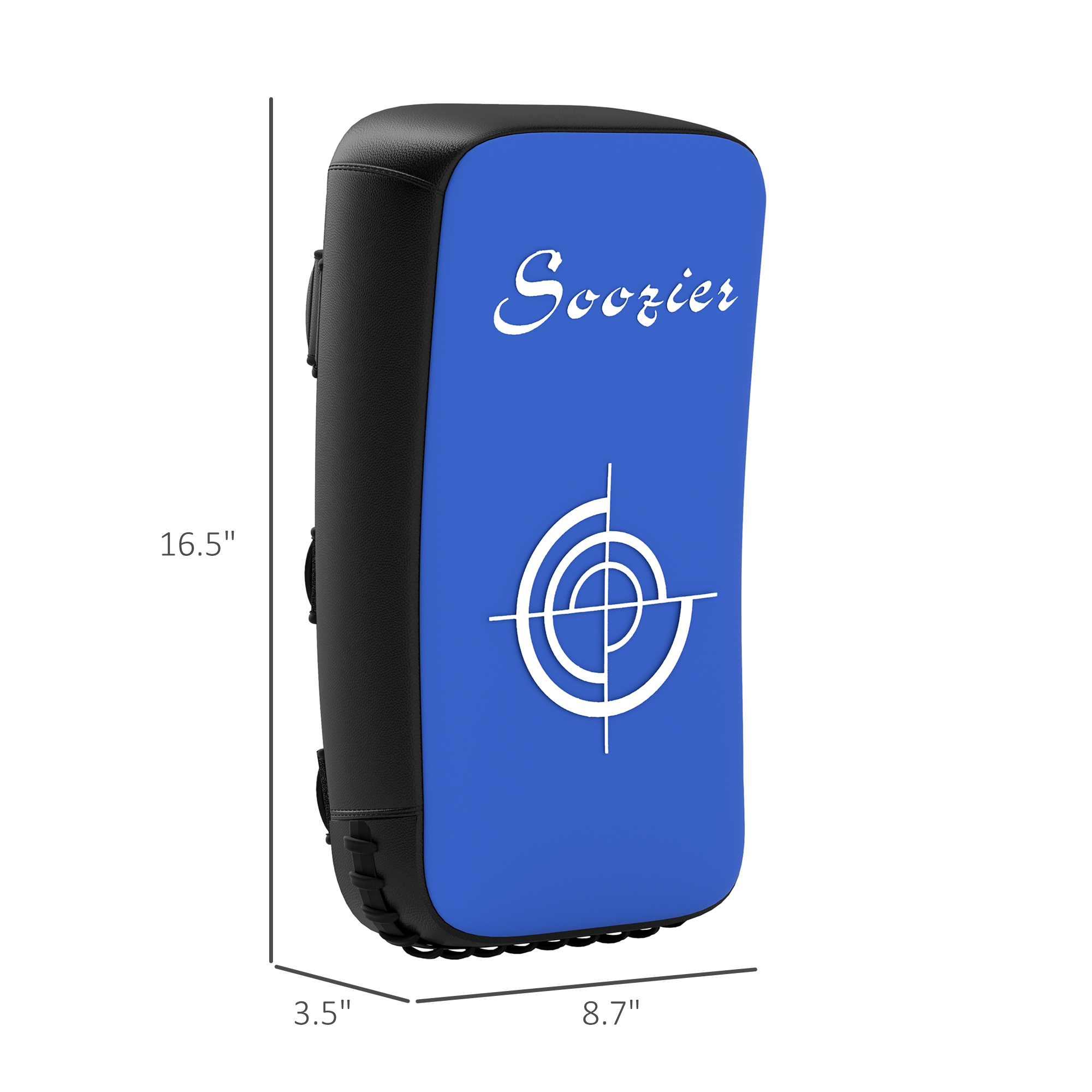 Soozier 16.5 in Muay Thai Kick Shield Punching Pad, Kick Shield for Martial Arts, Karate, Kickboxing, MMA x 1 Unit, Blue 1