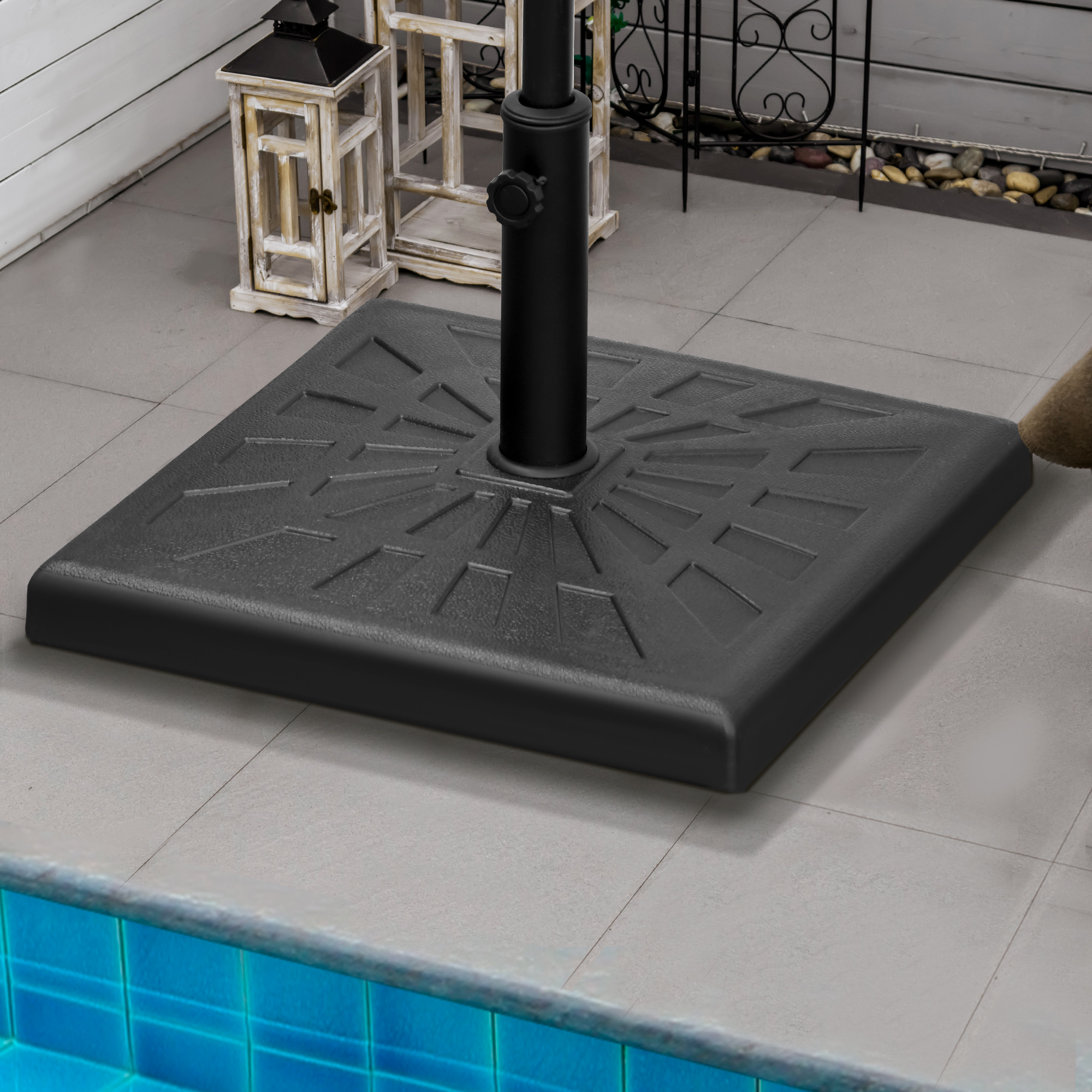 base stand for a 11 patio umbrella Koutemie Stand, 21 Inches Umbrella Outdoor Base 14.2 in H Fit Tube Diameter DIY ROLLING UMBRELLA STAND *+,