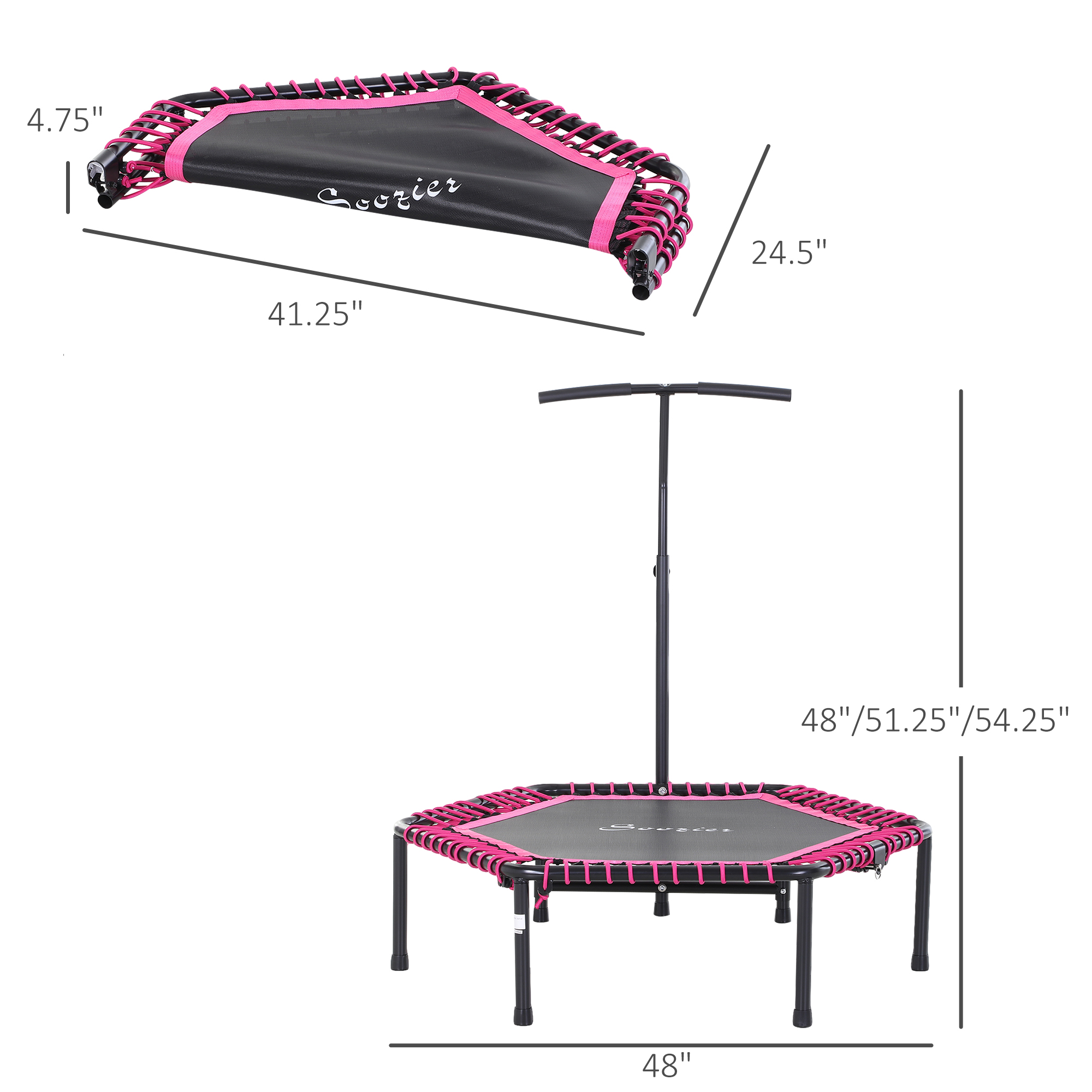 【IONSEOUL】Track Runner Balloon Denim 4FM306 YORIN Kids 60'' Trampoline with Swing, Net, Hoop, Gymnastic
