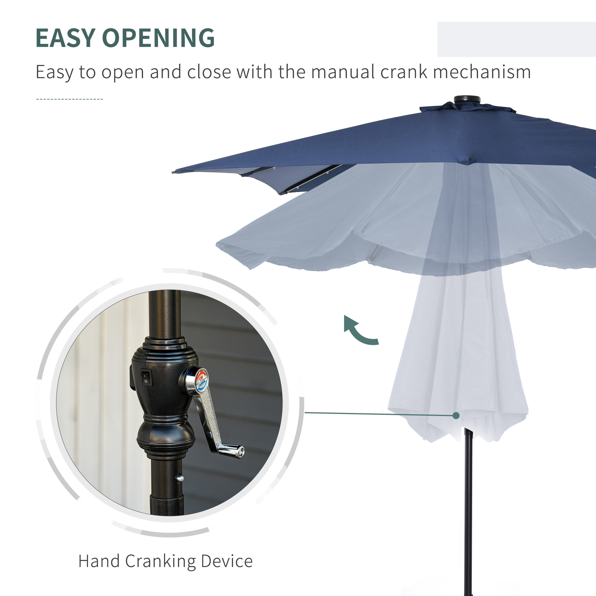11 tilting patio umbrella with led lights COSIEST Outdoor 11ft 3 Tiers Market Patio Umbrella with Solar LED lights -  On Sale - Bed Bath & Beyond