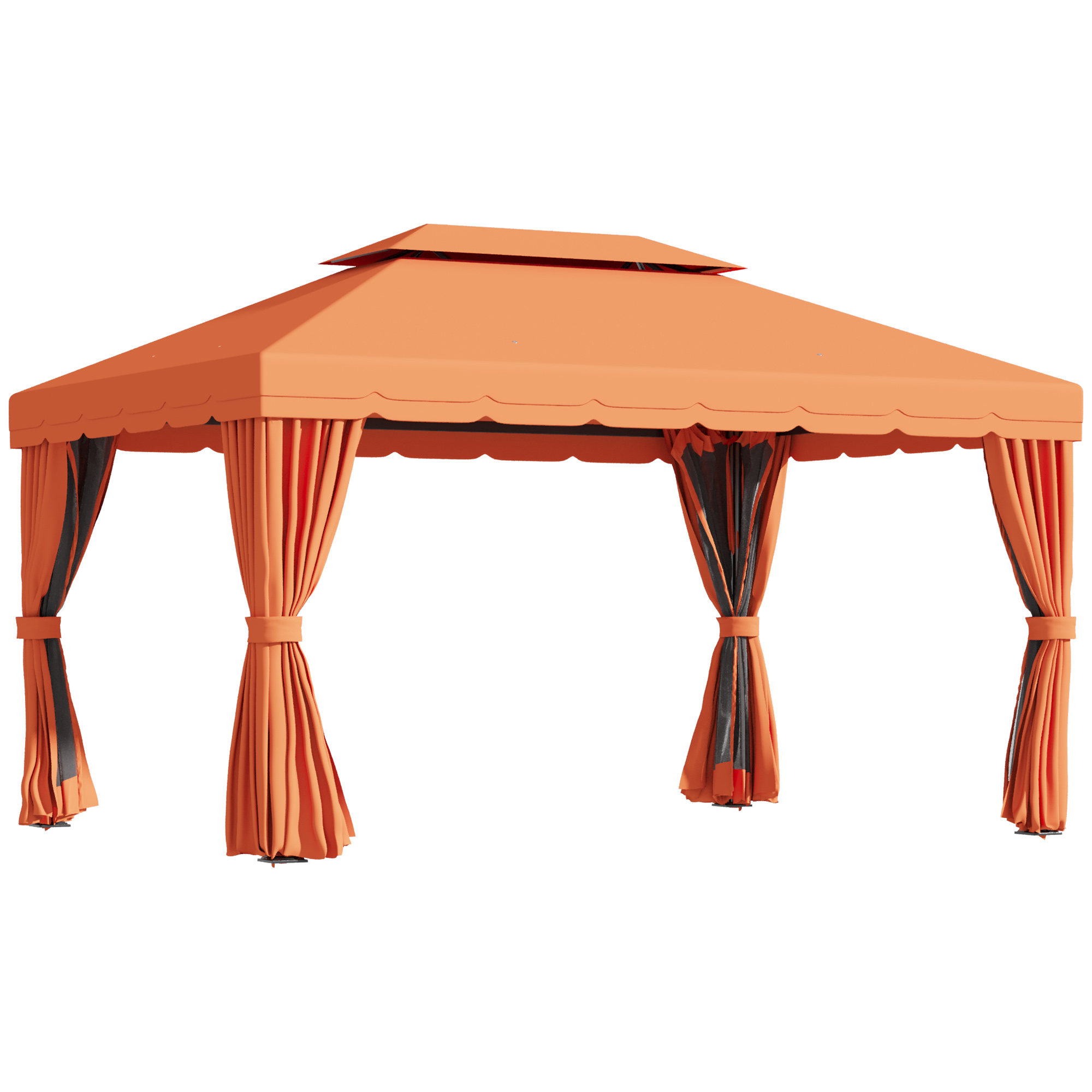 eRiNGo　1001 Outsunny 10 x 13ft Aluminum Frame Gazebo Canopy Double Tier