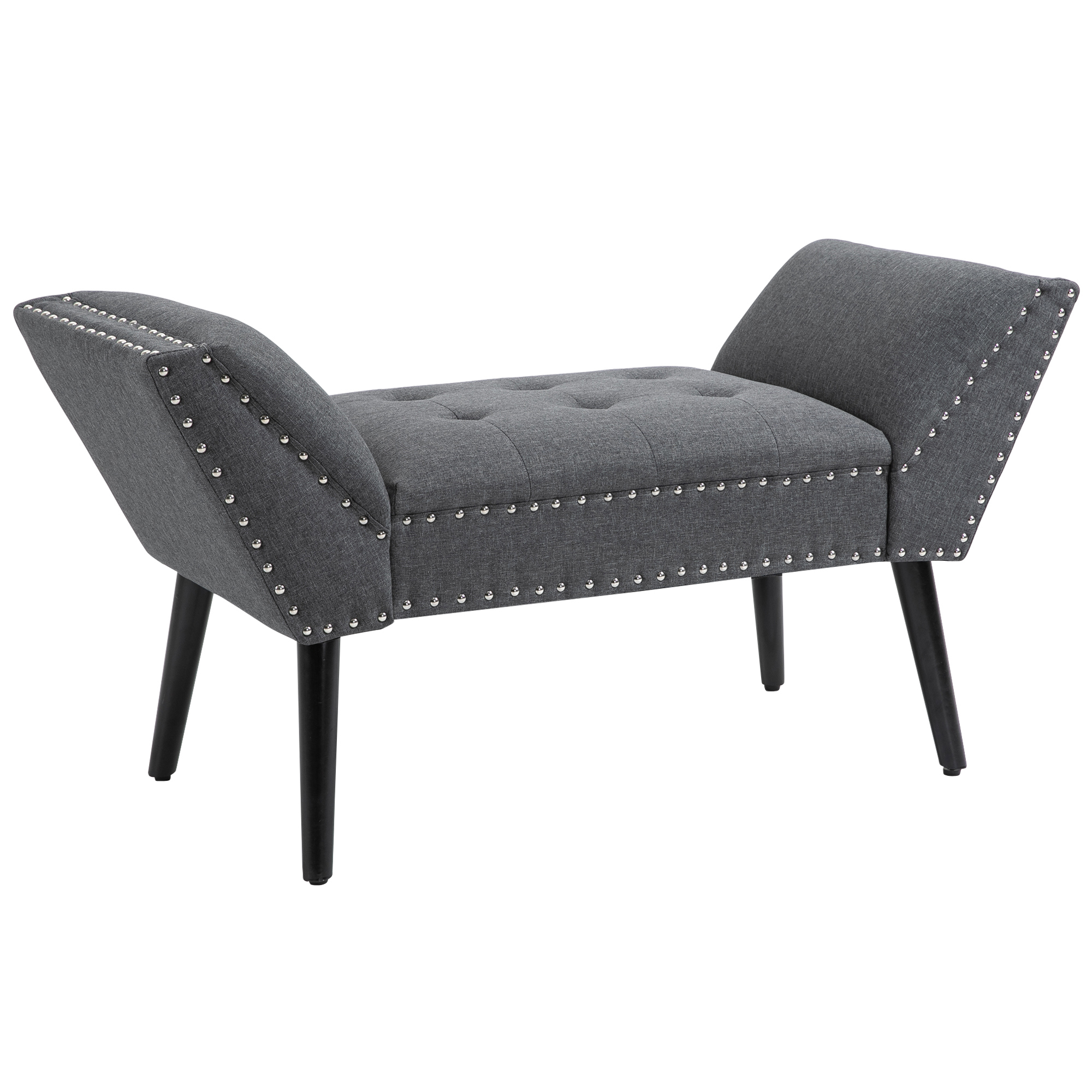 HOMCOM Modern Button Tufted Sitting Bench/Accent Fabric