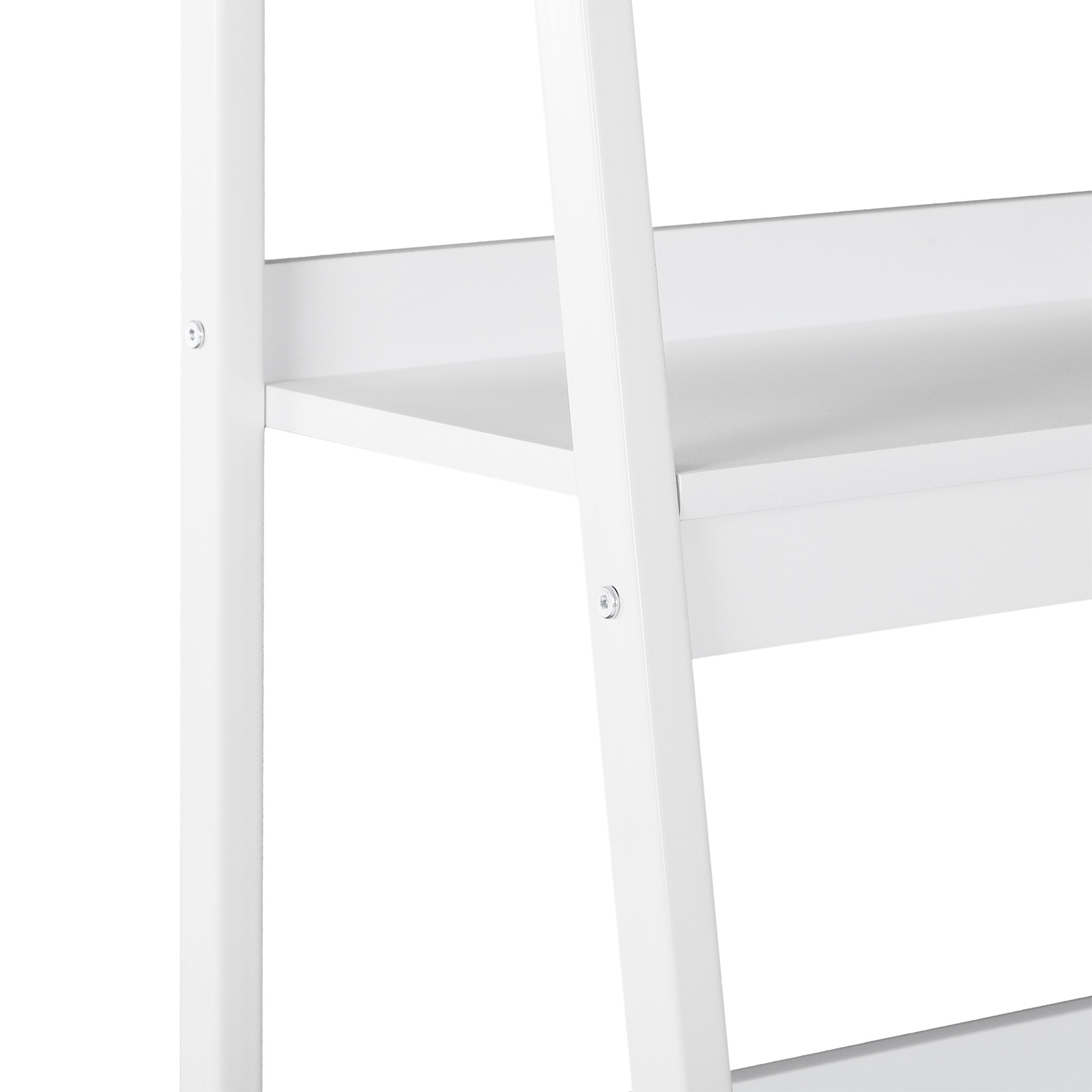 HOMCOM Set of 2 4 Tier Ladder Shelf Bookcase Flower Stand White|AOSOM.CA