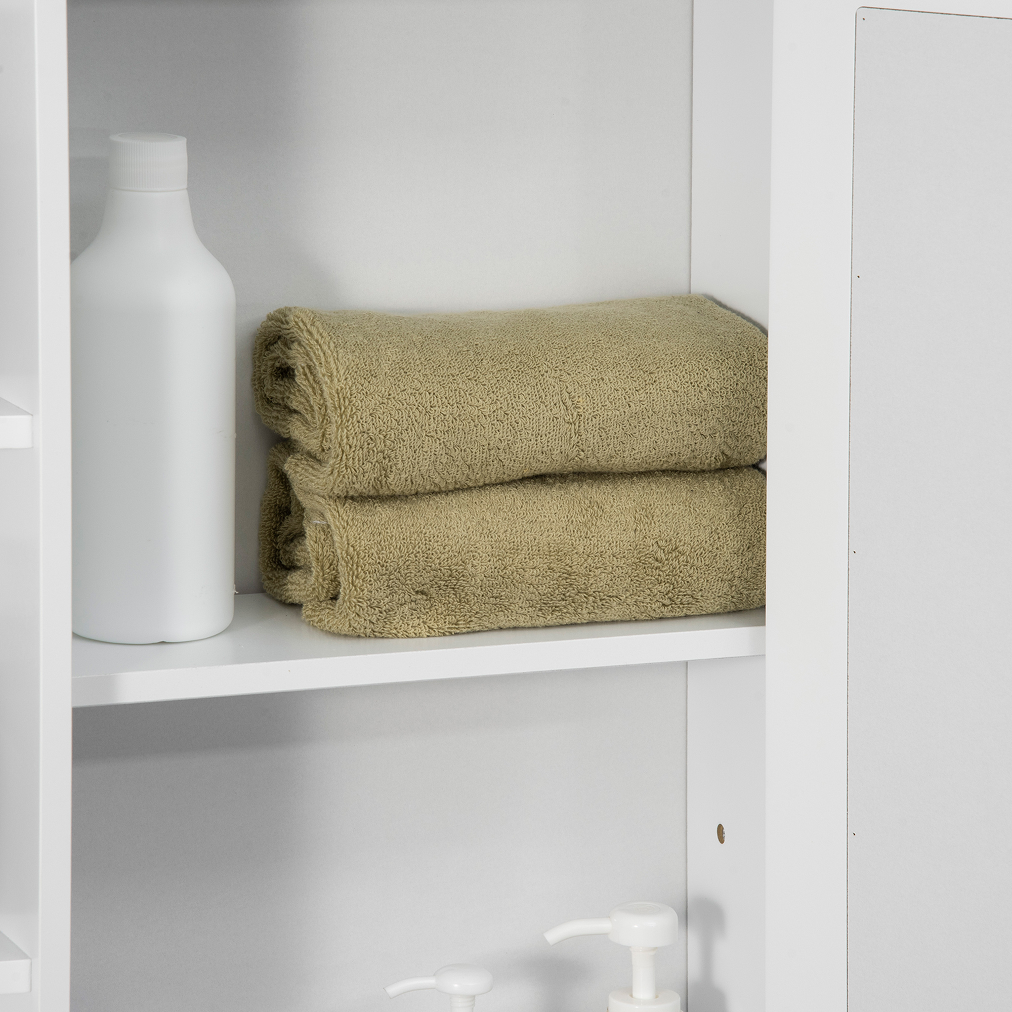 HOMCOM Bathroom Storage Cabinet Over-the-Sink Organizer with Mirrored Door White | Aosom.com 7