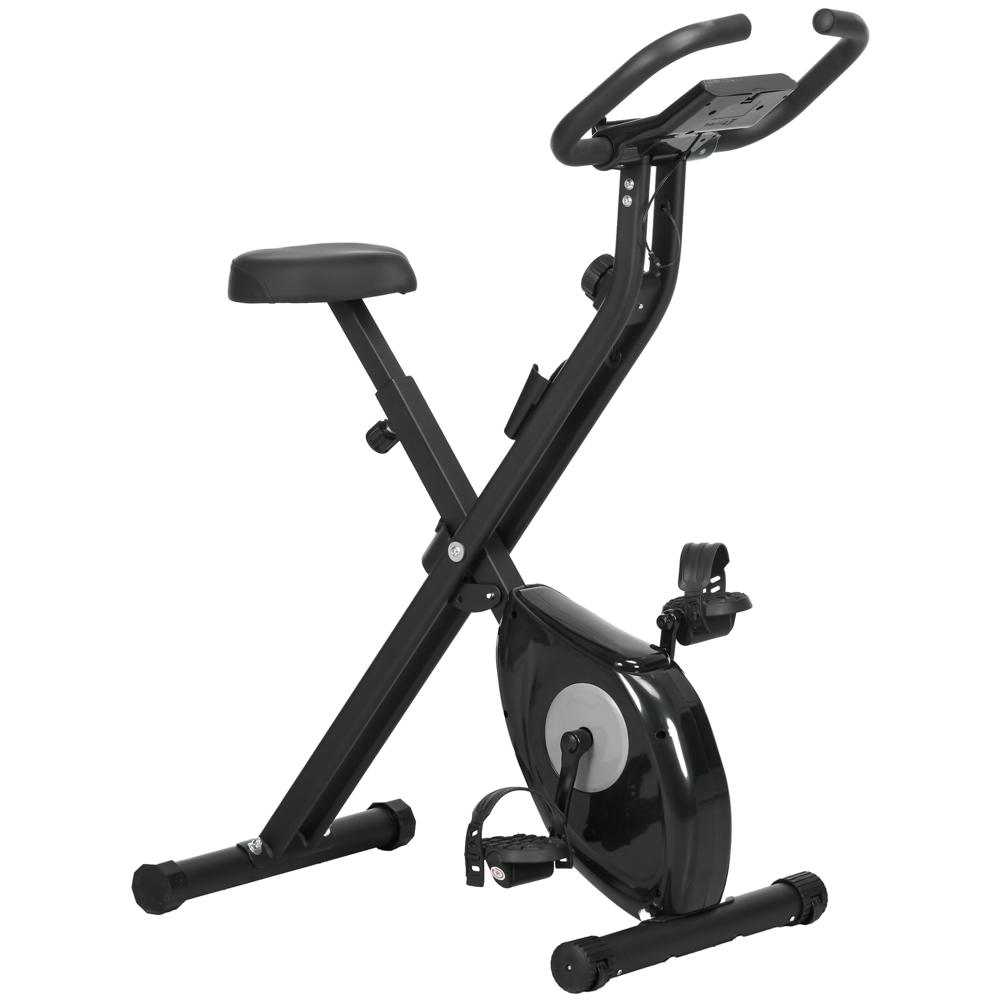 リフォーマー K Soozier Foldable Exercise Bike Indoor Stationary Bike w/ 8