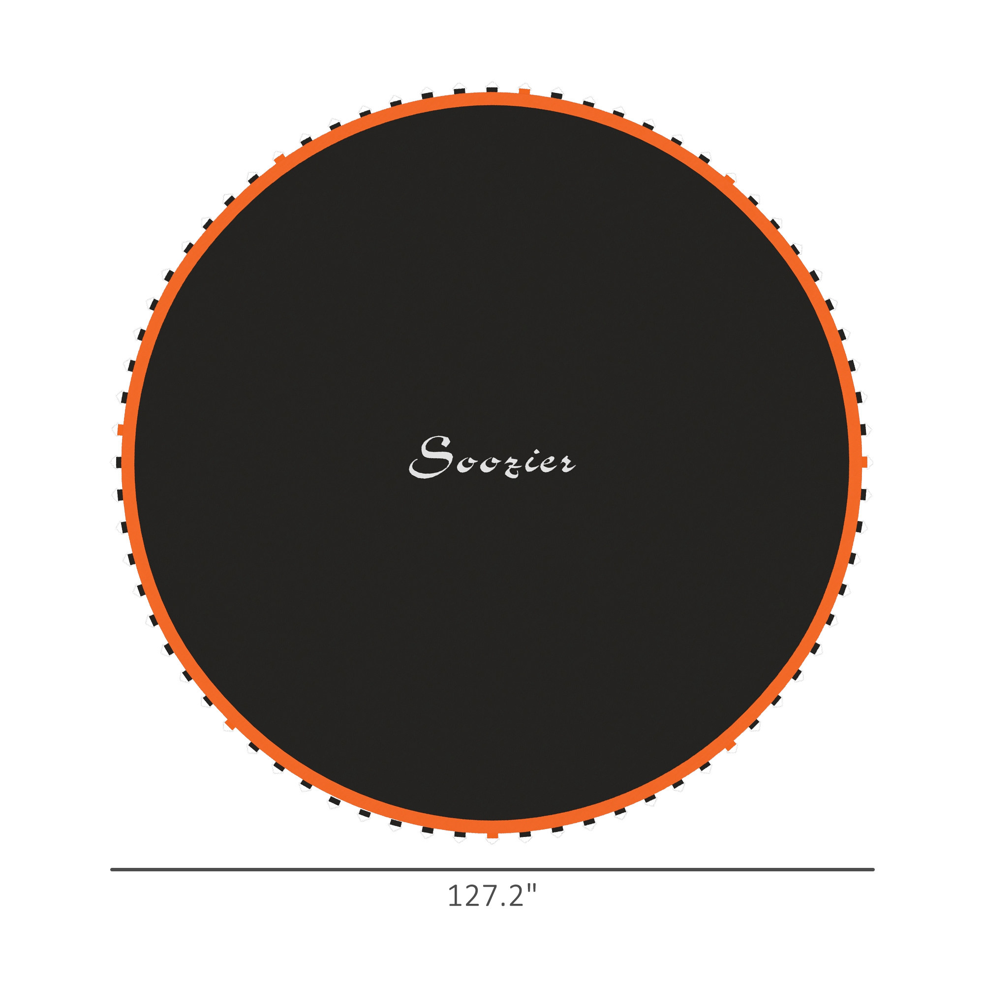 Soozier 12' Trampoline Replacement Mat, Fits 12'/14' Trampoline with 72/80 V-Hooks & 5.5" Springs, 8 Rows of Stitching & Spring Pull Tool| Aosom.com 1