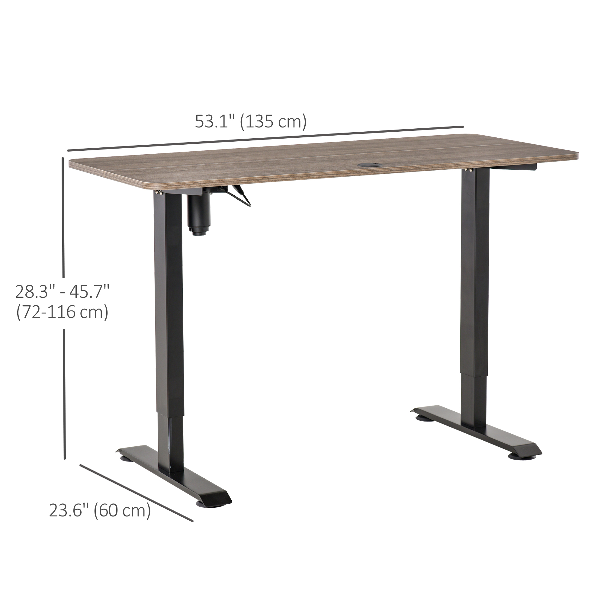 Vinsetto Electric Height Adjustable Standing Desks with 54 Vinsetto Electric Height Adjustable Standing Desks with 54