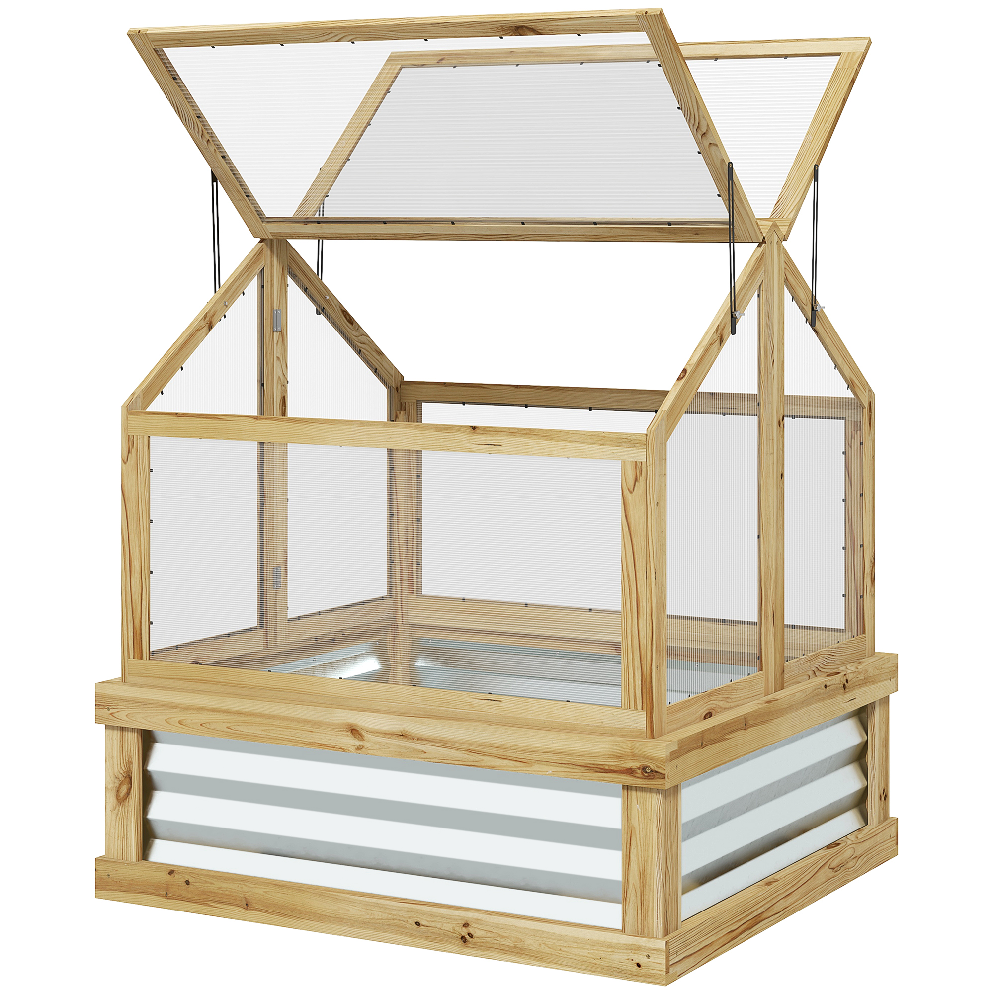 Outsunny Black Lattice Planter Box: Elevated Garden Bed for Climbing Plants, Ideal for Outdoor Spaces | Aosom.com