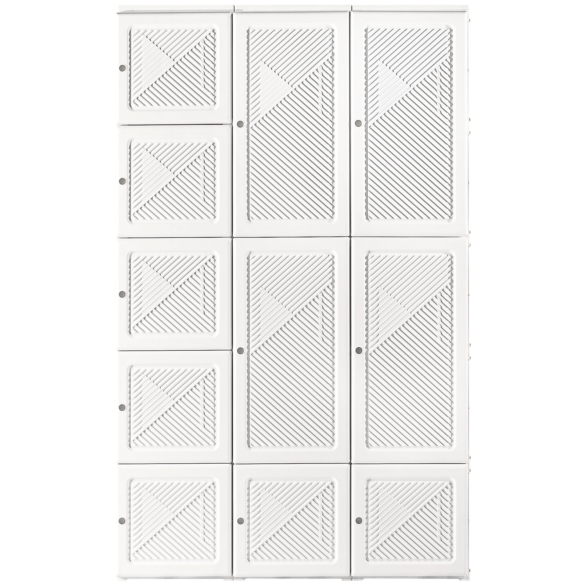 Foldable Bedroom Wardrobe, Moveable Wardrobe Wardrobe, Clothes Organizer Organizer with 8 Cube Compartments, White 1