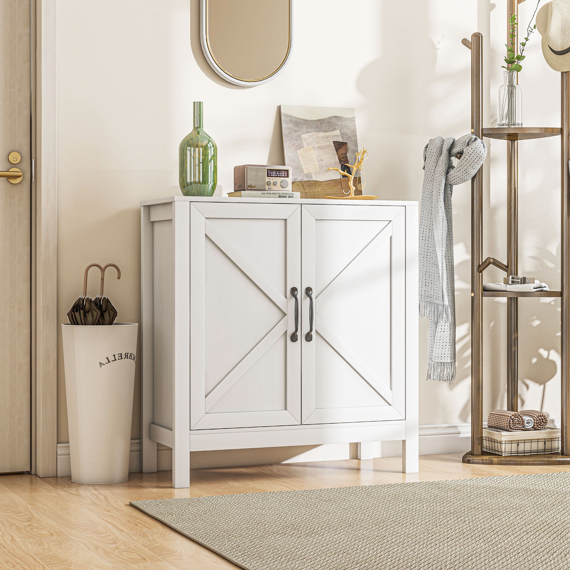 HOMCOM Sideboard Buffet, Kitchen Storage Cabinet with Barn