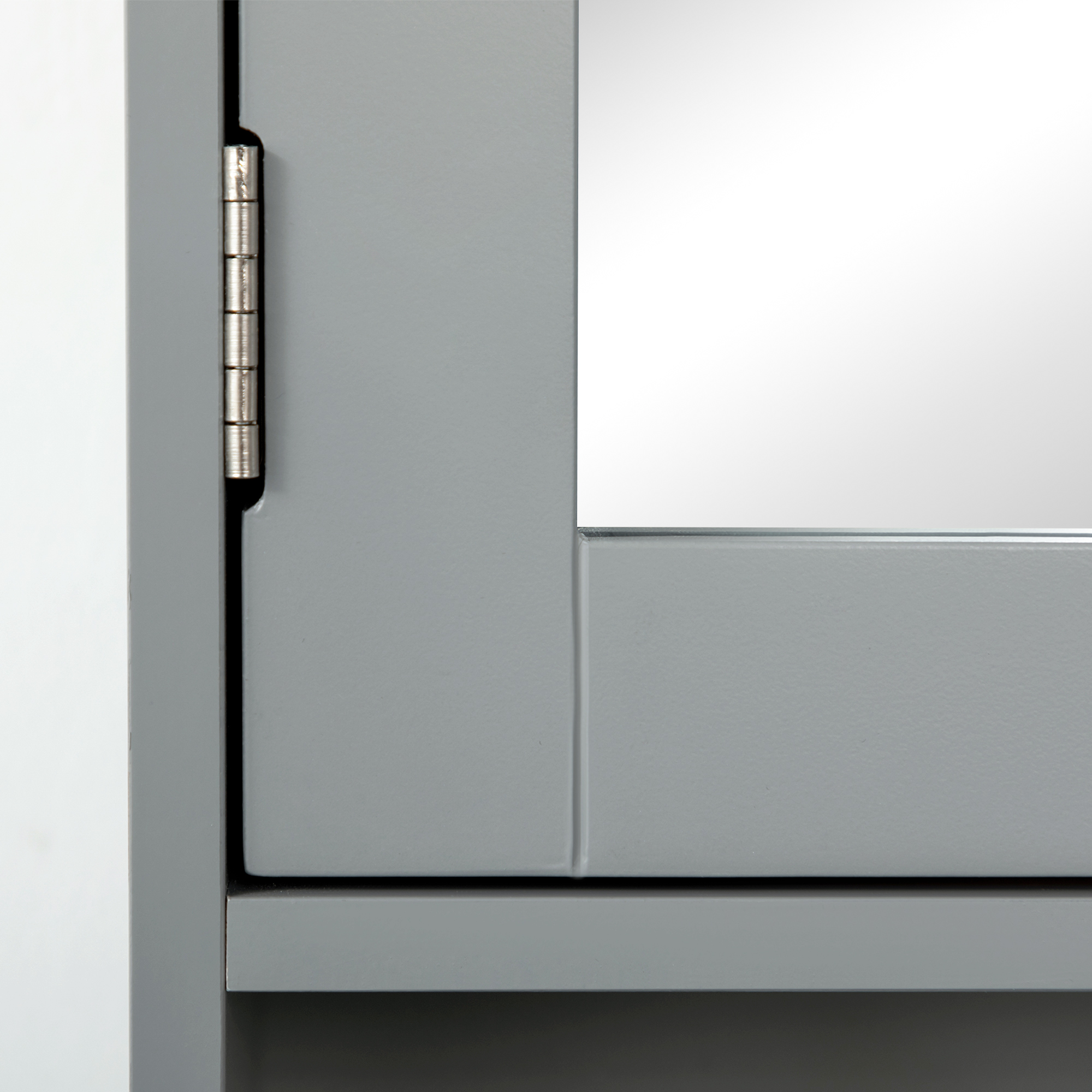 Kleankin Bathroom Mirror Cabinet Wall-Mounted with Adjustable Shelf Magnetic Door Gray | Aosom.com 6