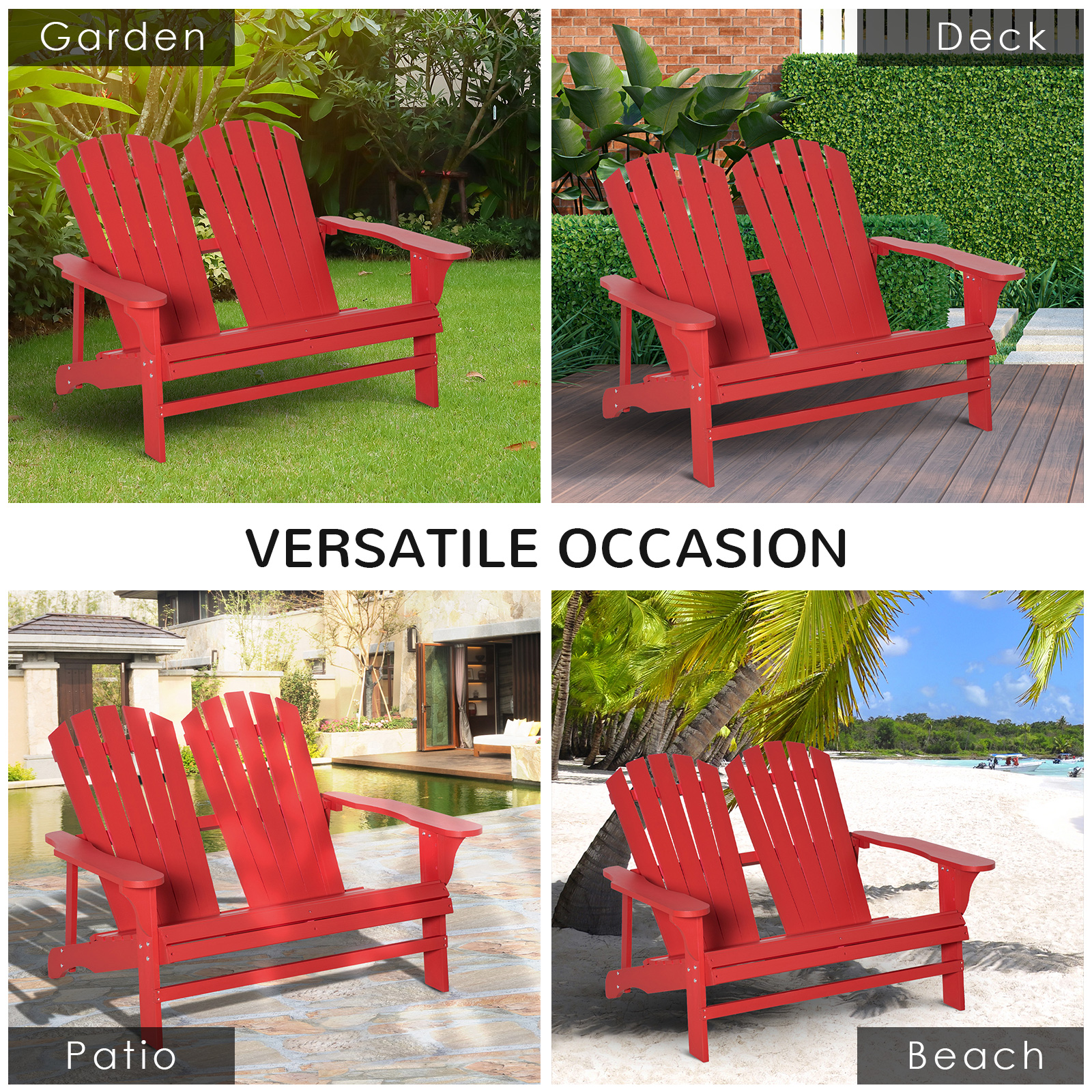 Costco 2025 Costco Red Adirondack Chairs 