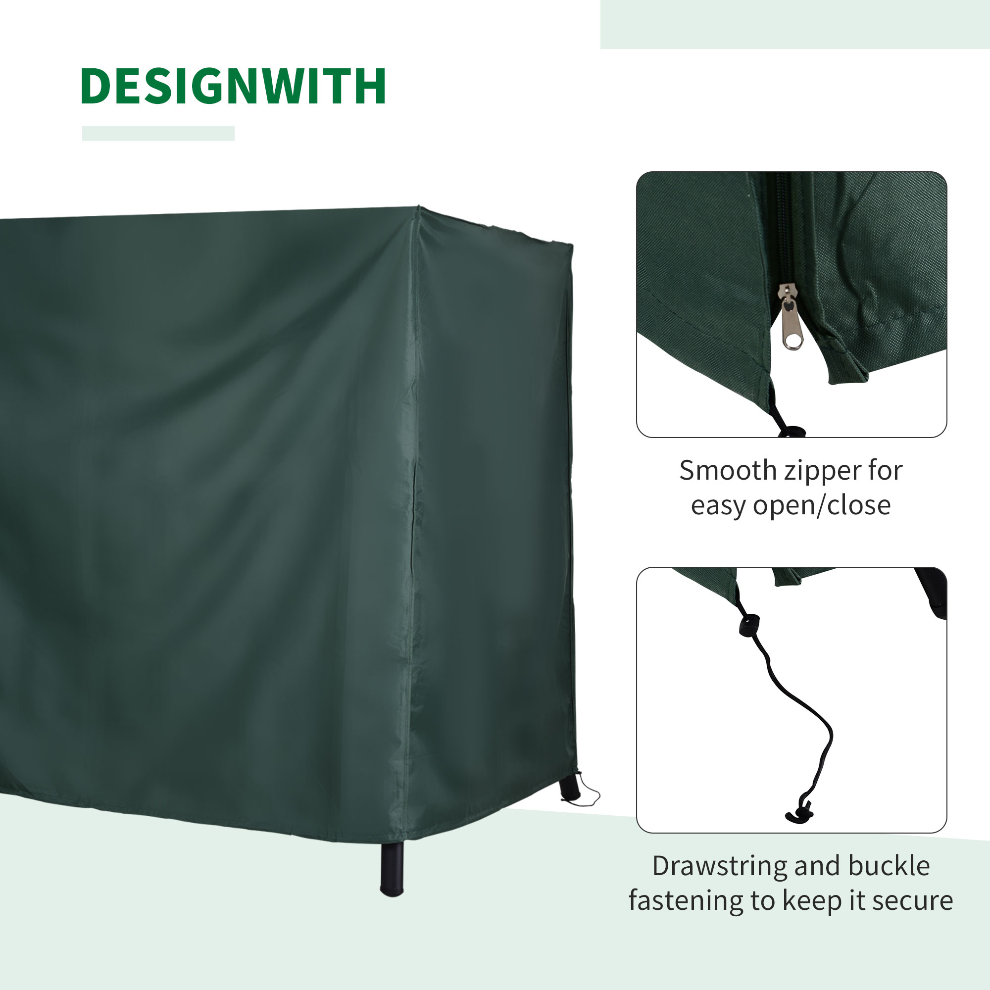 Outsunny 3-Seater Swing Chair Cover Anti UV, Water & Dust