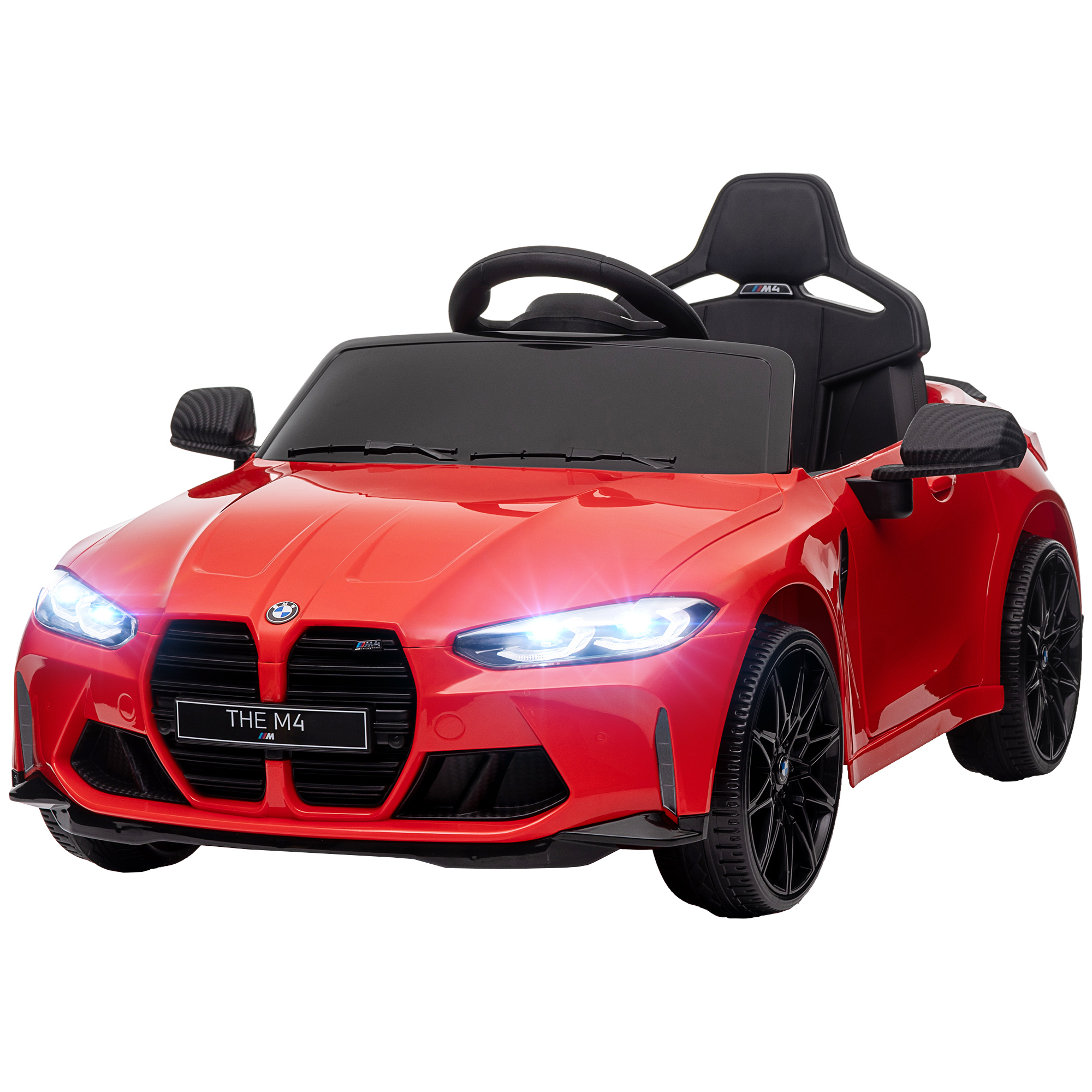 Qaba BMW M4 Licensed 12V Ride on Car, Kids Car w/ Remote Control ...