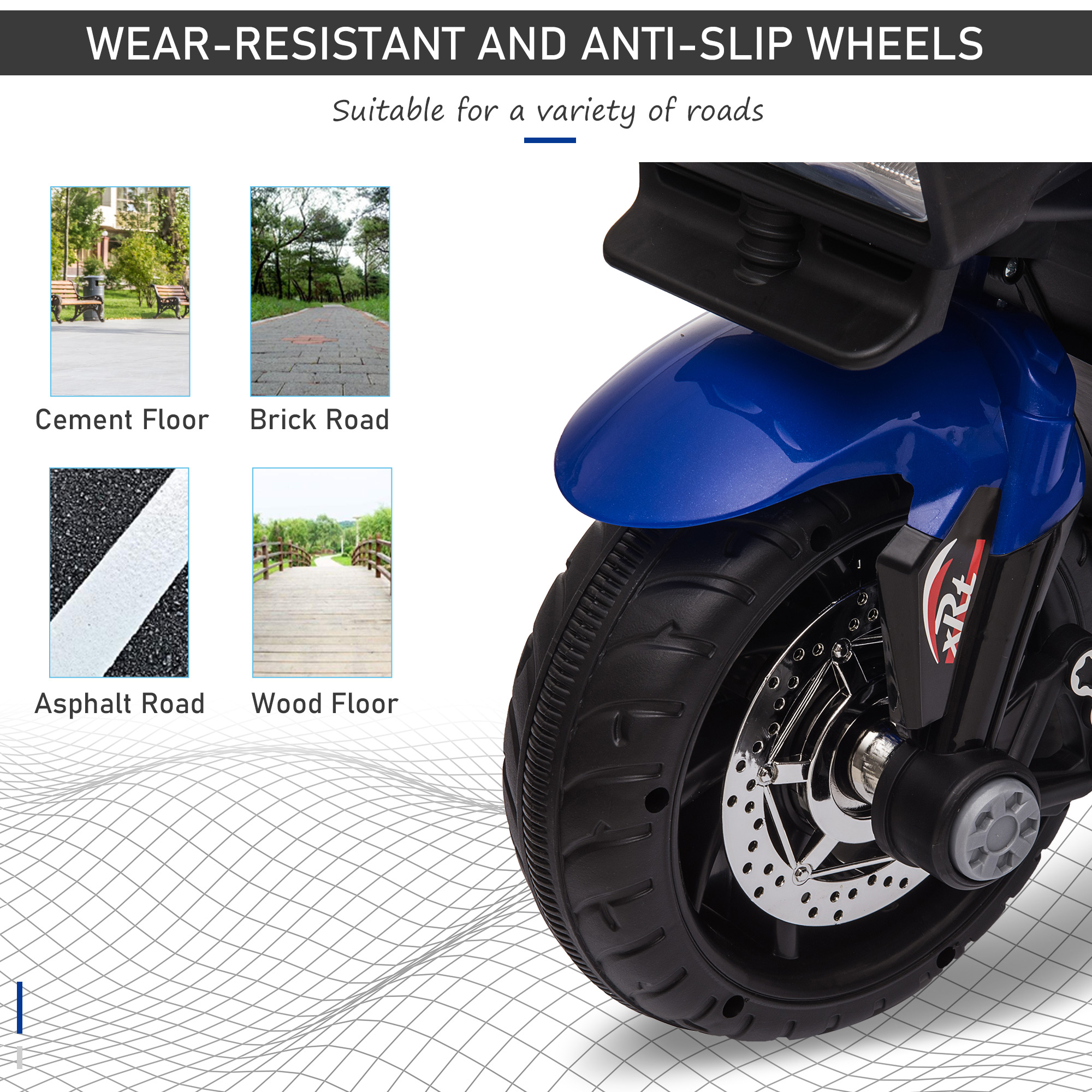 【P7147】doa／RIDE ON Aosom Kids Electric Pedal Motorcycle Ride-On Toy 6V Battery