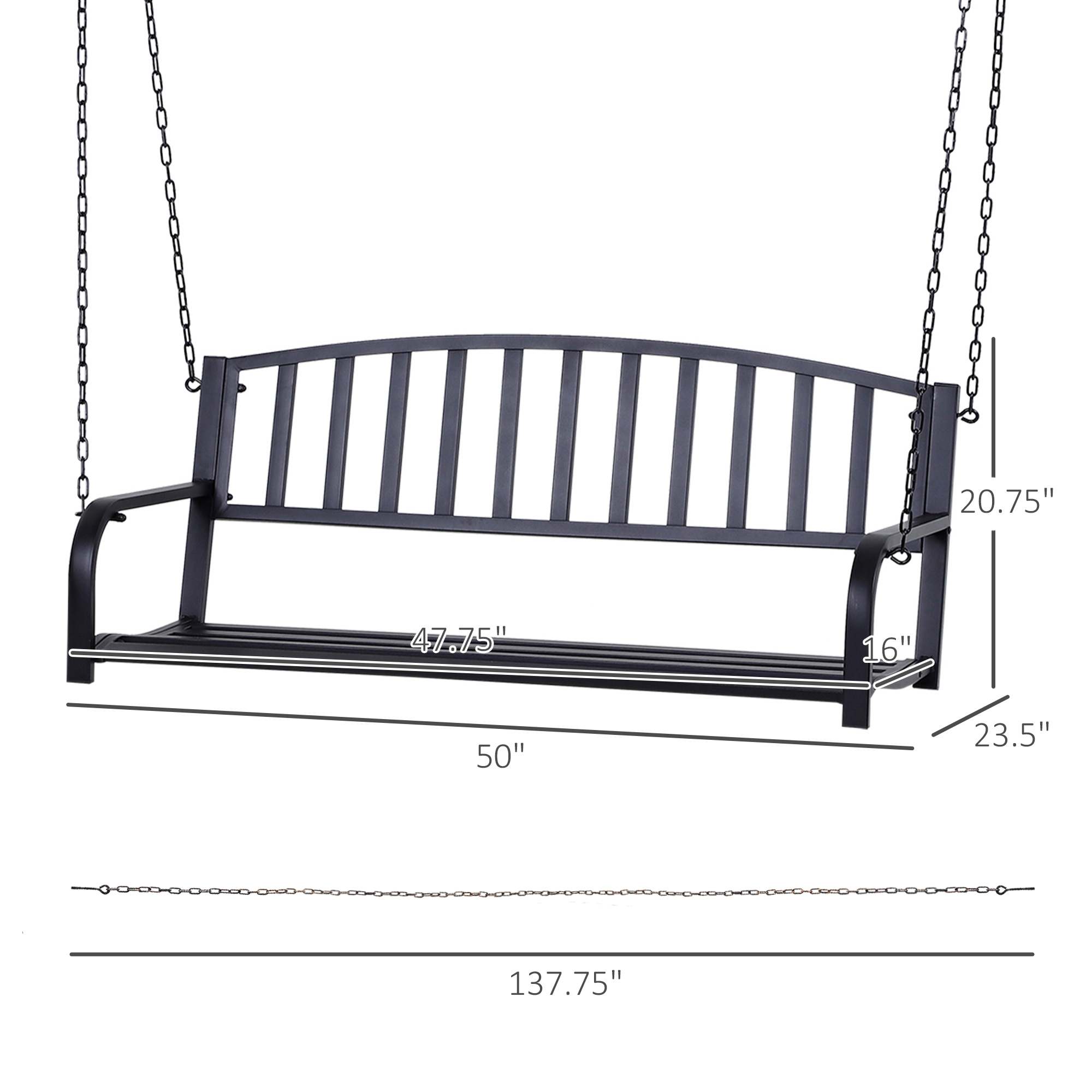 さっちん Sho→Boh(8.10.11.14.21.24.25.26) Outsunny 2 Person Front Hanging Porch Swing Bench, Outdoor