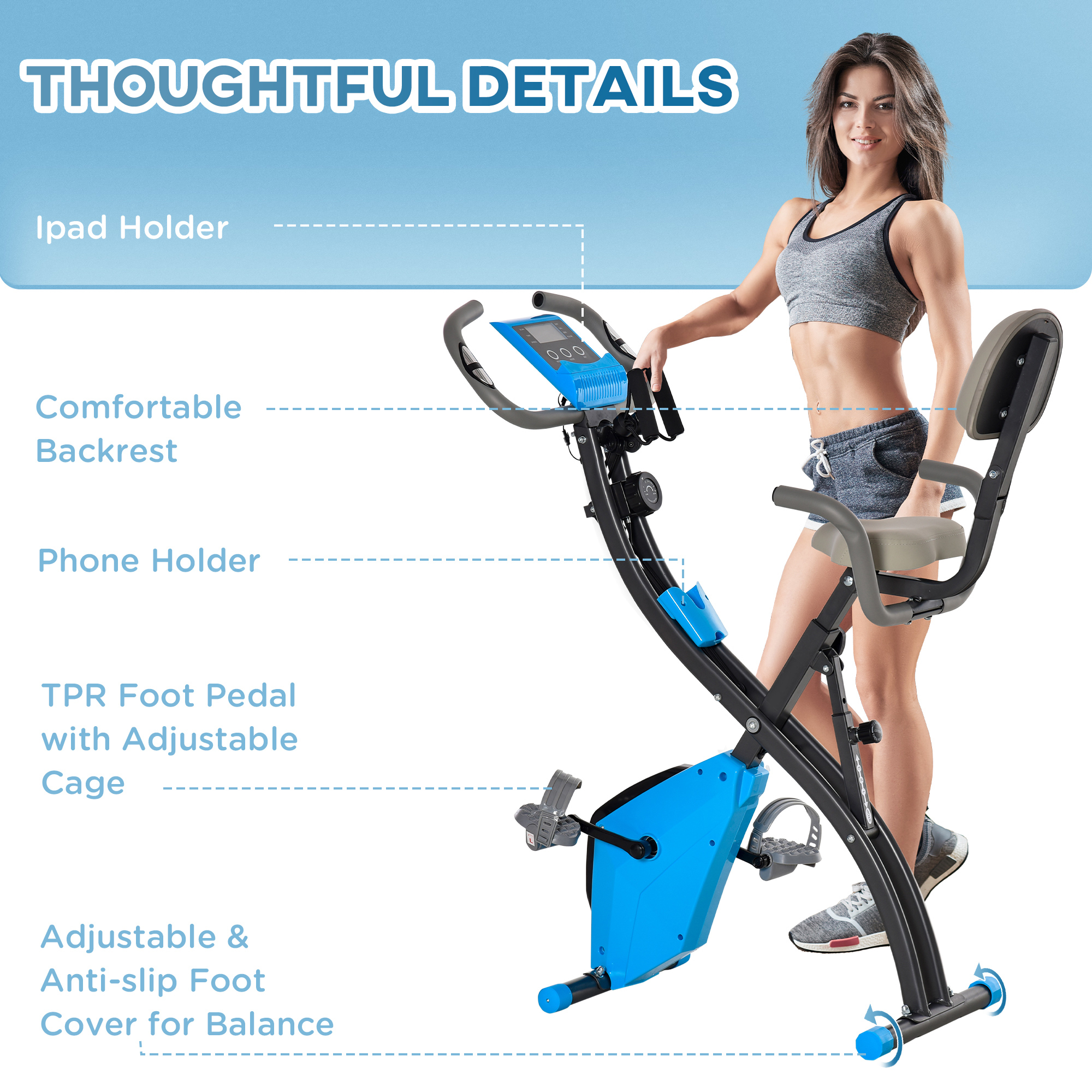 Gym Klarfit Azura Folding Exercise Bike Everfit Folding Exercise