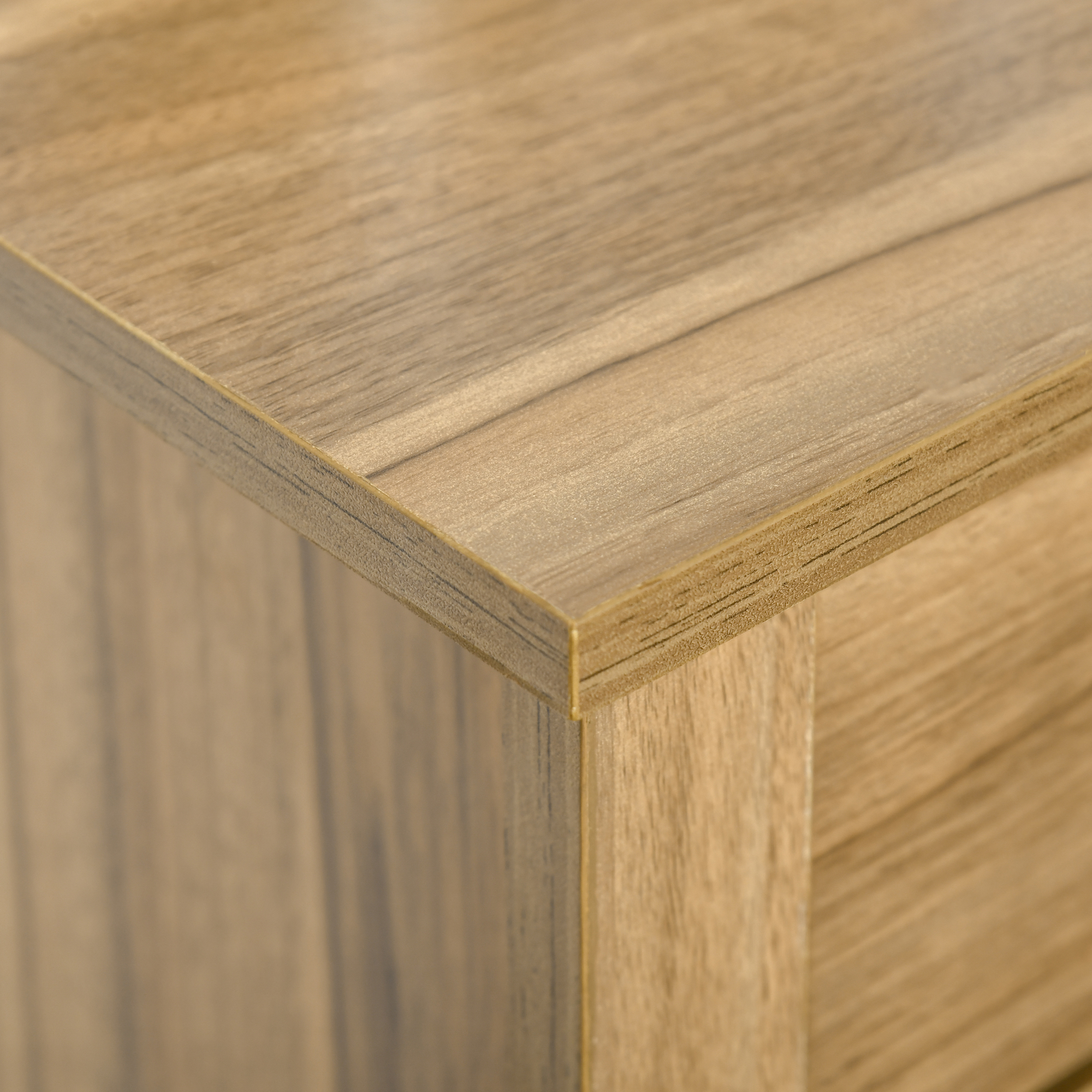 HOMCOM Farmhouse Buffet Cabinet Barn Door Style Sideboard for Kitchen Living Room Entryway Natural Wood Effect | Aosom.com 6