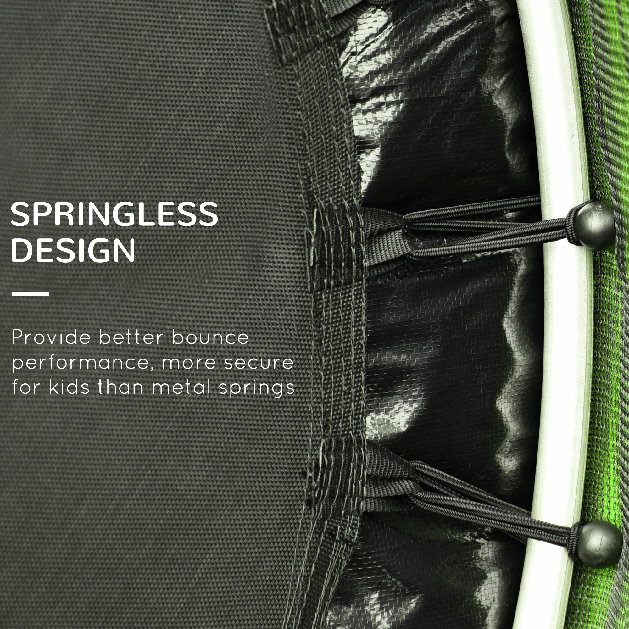 Outsunny 4.5FT Green Kids Trampoline with Safety Enclosure Net, Springless Design, for Ages 3 to 6 | Aosom.com 5
