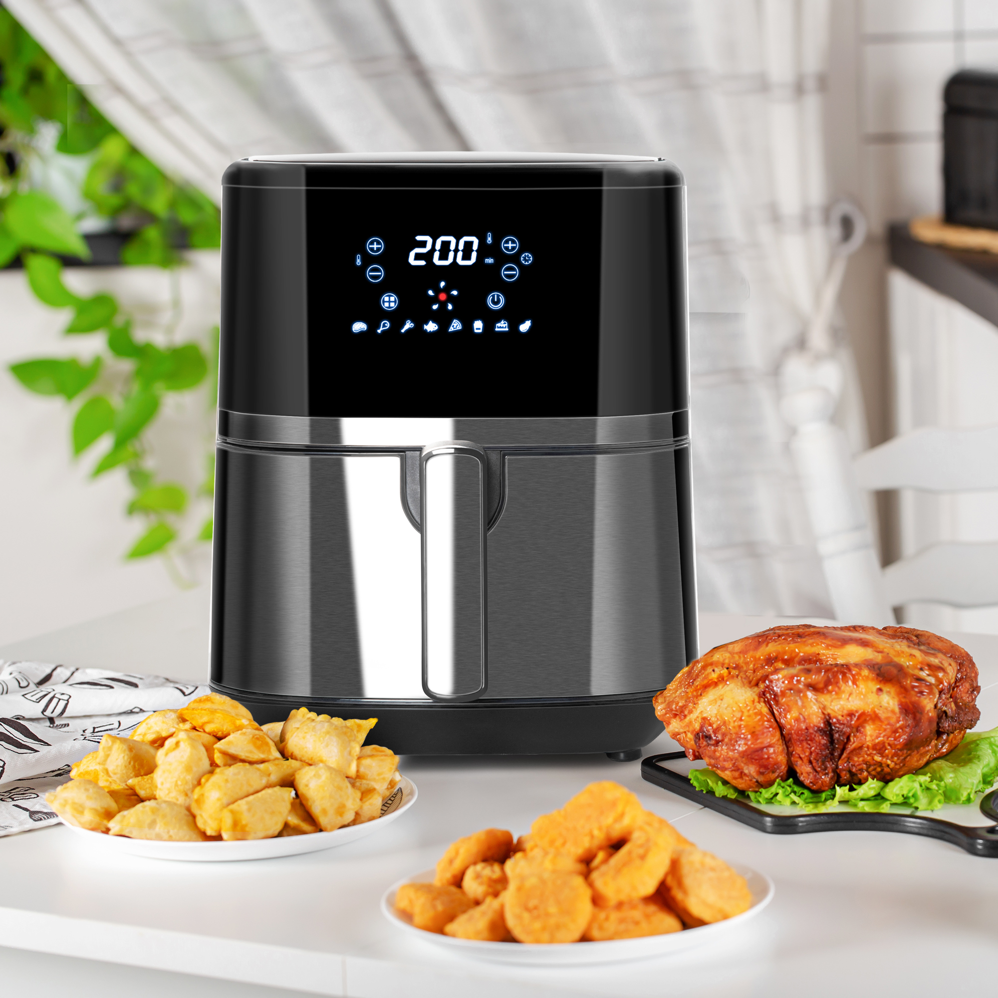 HOMCOM Air Fryer 4.7Qt, 4-in-1 Hot Oven with Air Fry, Roast, Broil