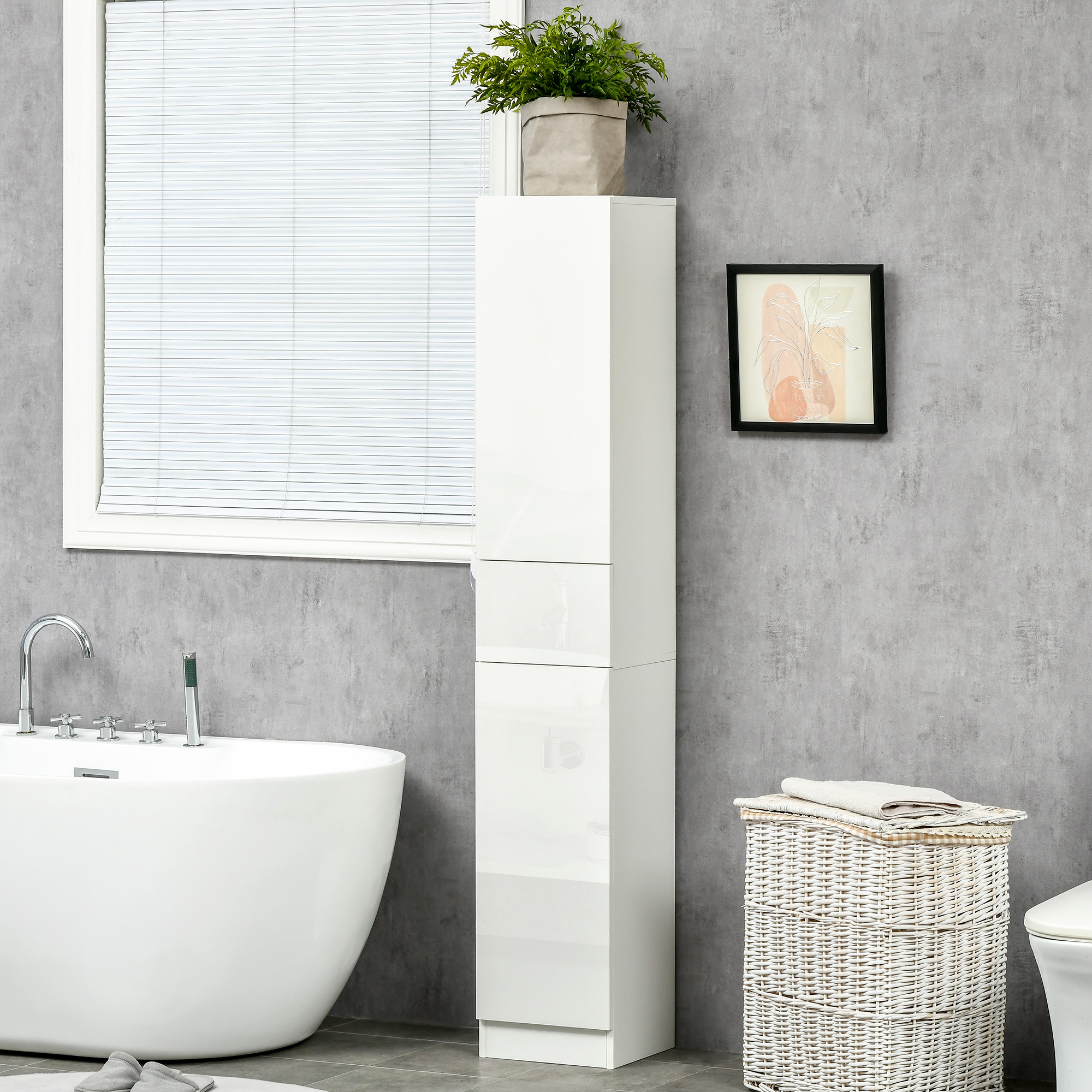 kaebonny 
新品タグ付き⭐︎Gジャン ブラックデニムジャケット 黒 ダーク kleankin Tall Bathroom Storage Cabinet, Floor Standing Linen