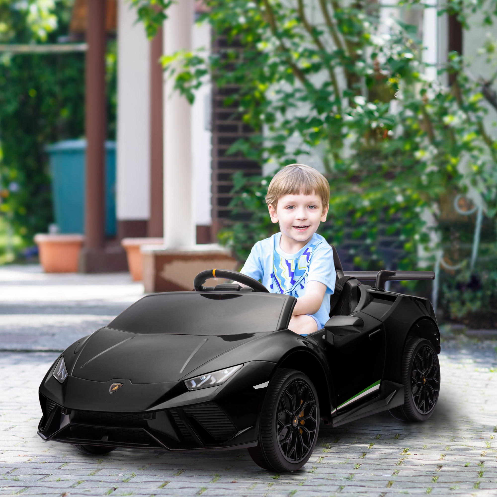 Qaba 12V Lamborghini Huracan Licensed Kids Electric Car with