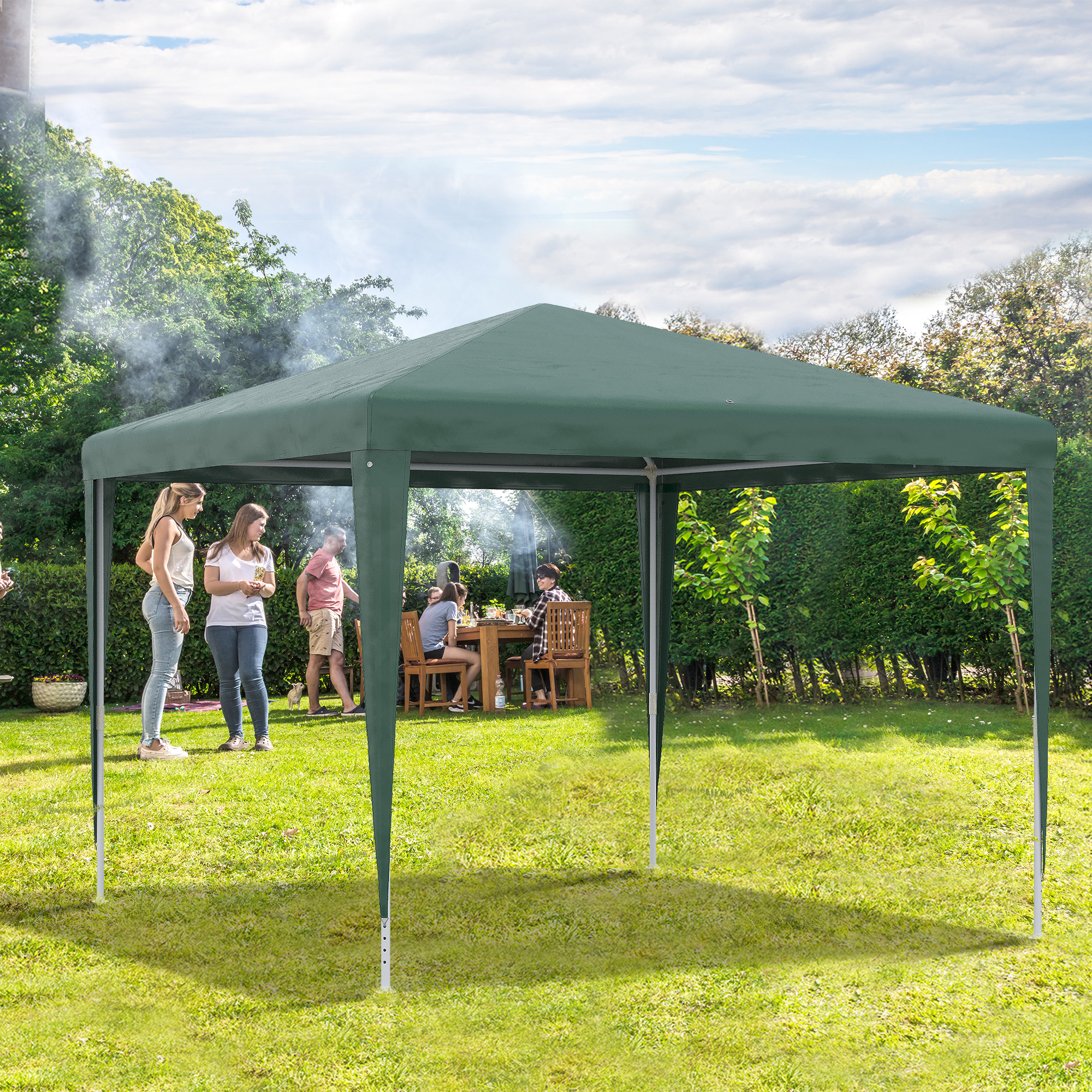 Abokado Outsunny 10x10ft Party Tent Portable Gazebo, Folding Garden