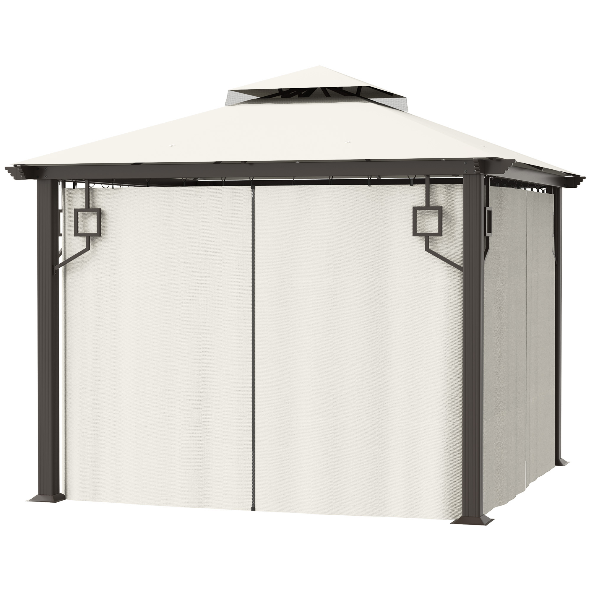 Panasony™『Campus』 LAUSAINT HOME 10 ft. x 10 ft. Khaki Outdoor Patio Gazebo