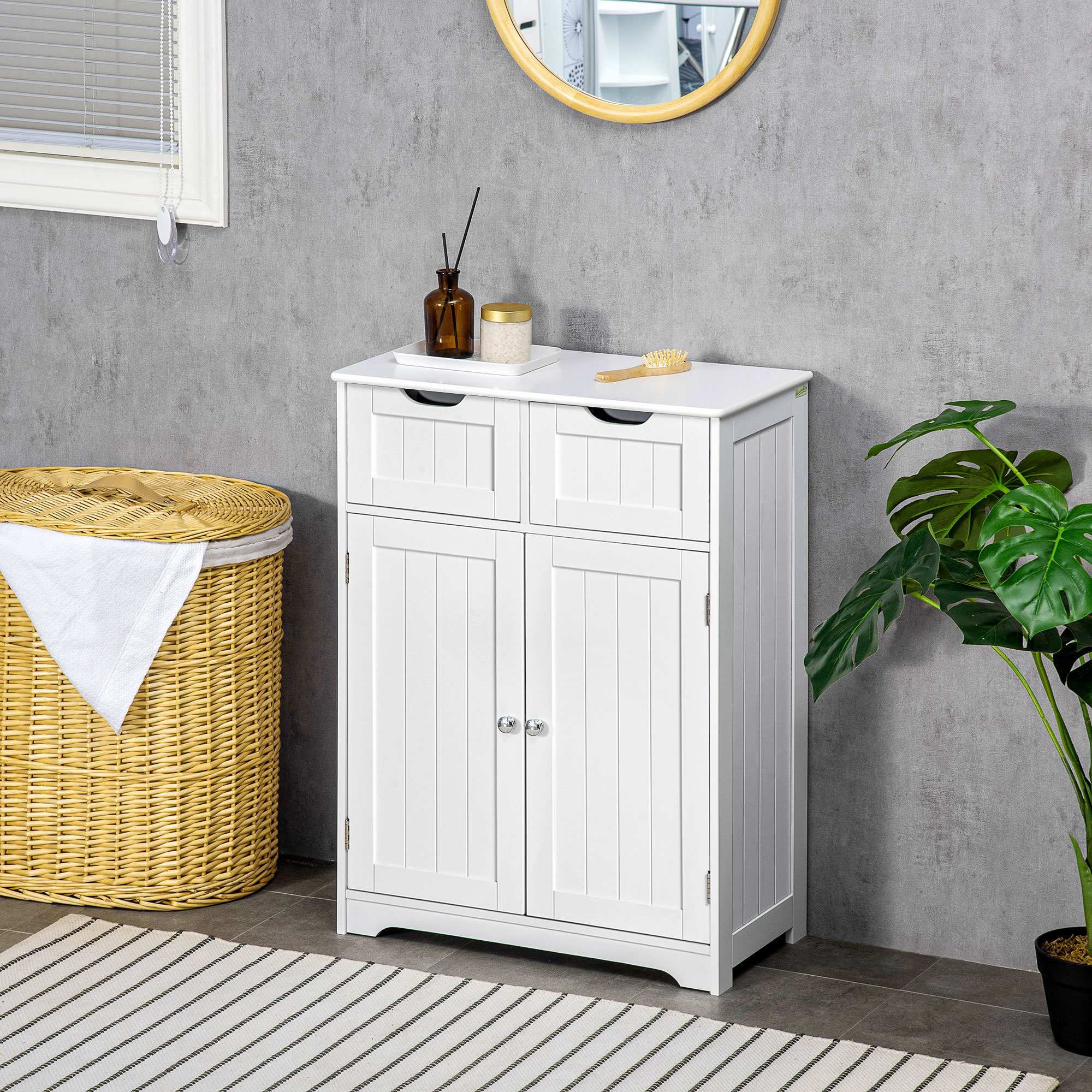kleankin Freestanding Bathroom Storage Cabinet, Floor