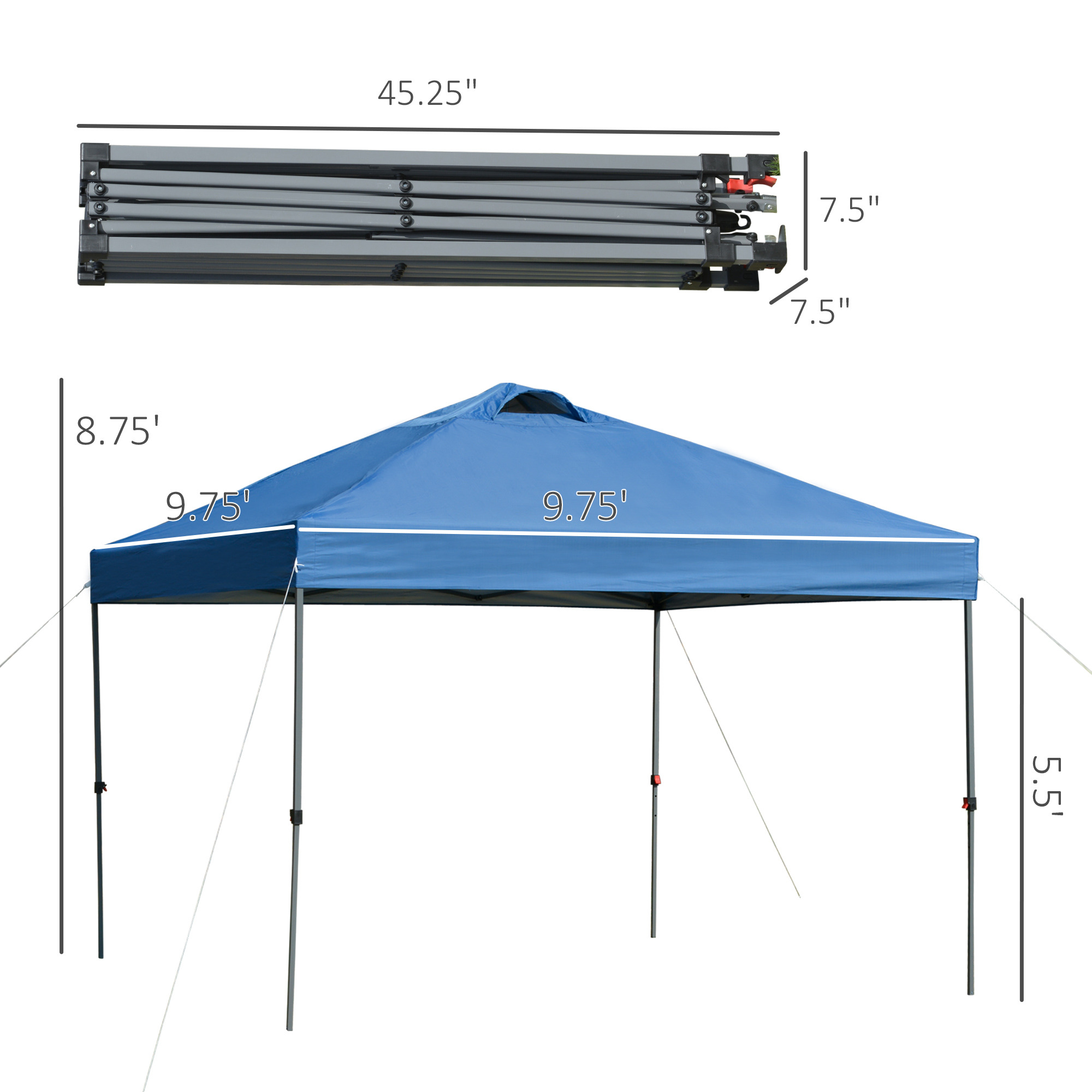 Aoodor 10x10ft Pop Up Canopy Tent With Sidewalls – Outdoor Gazebo For Parties, Events, Portable Shelter