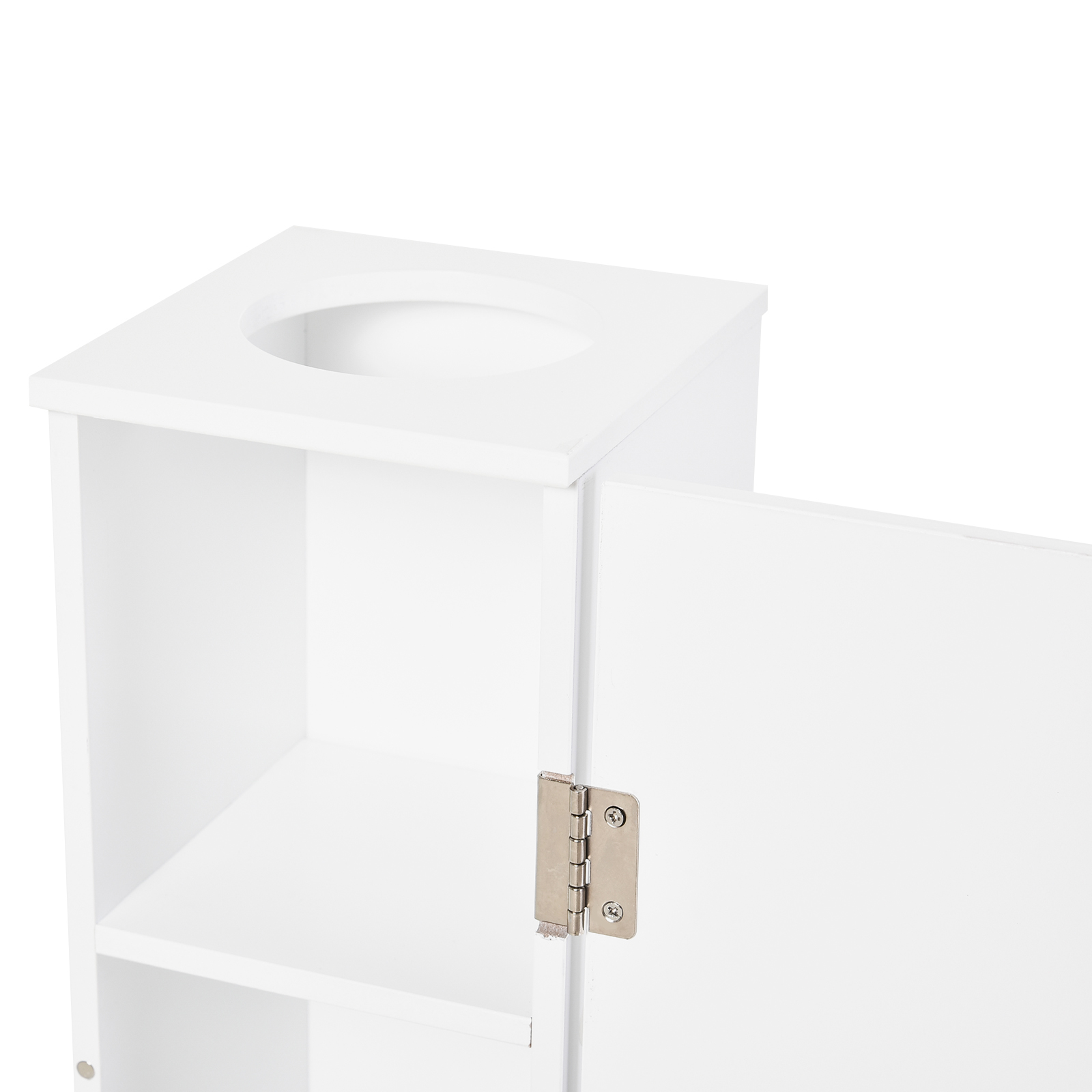 HOMCOM Toilet Paper Storage Cabinet 26 Narrow Bathroom Organizer Floor Standing White | Aosom.com 5
