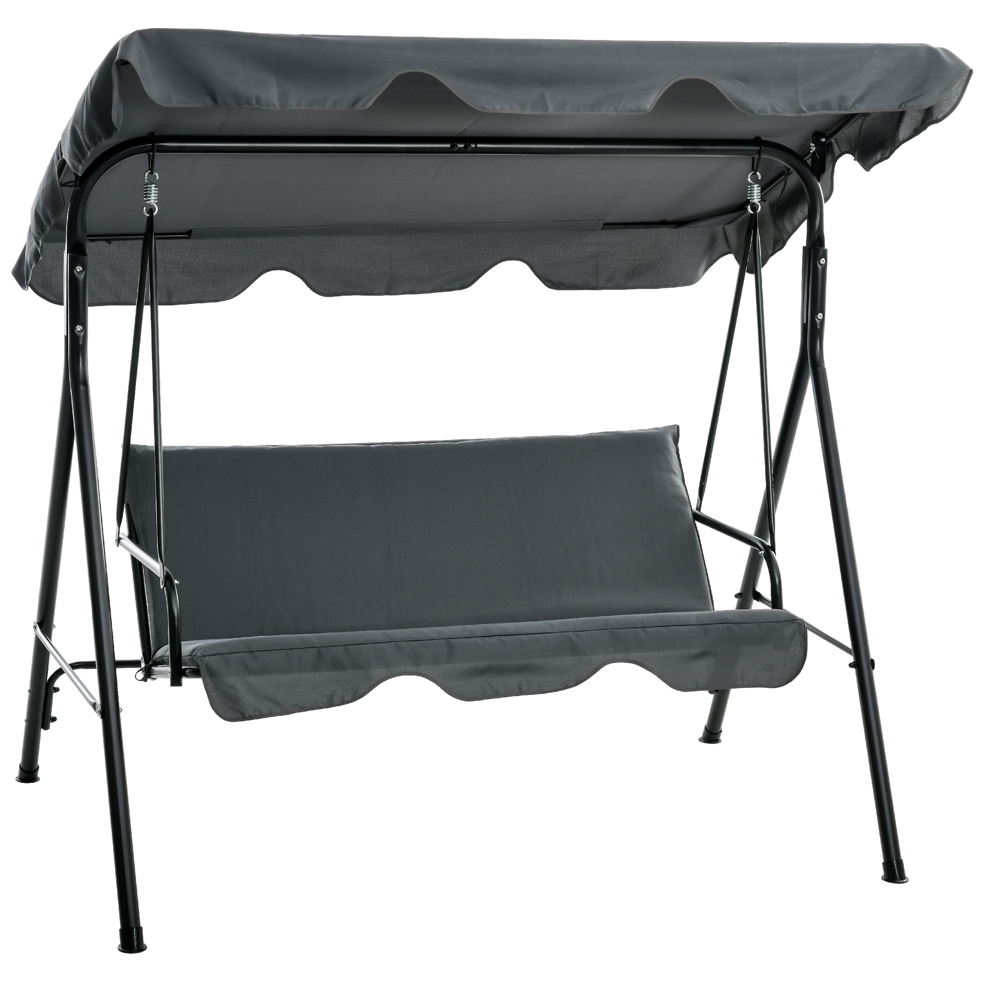 ③かなえ 様 swing Outsunny 3-Seater Outdoor Porch Swing with Adjustable Canopy