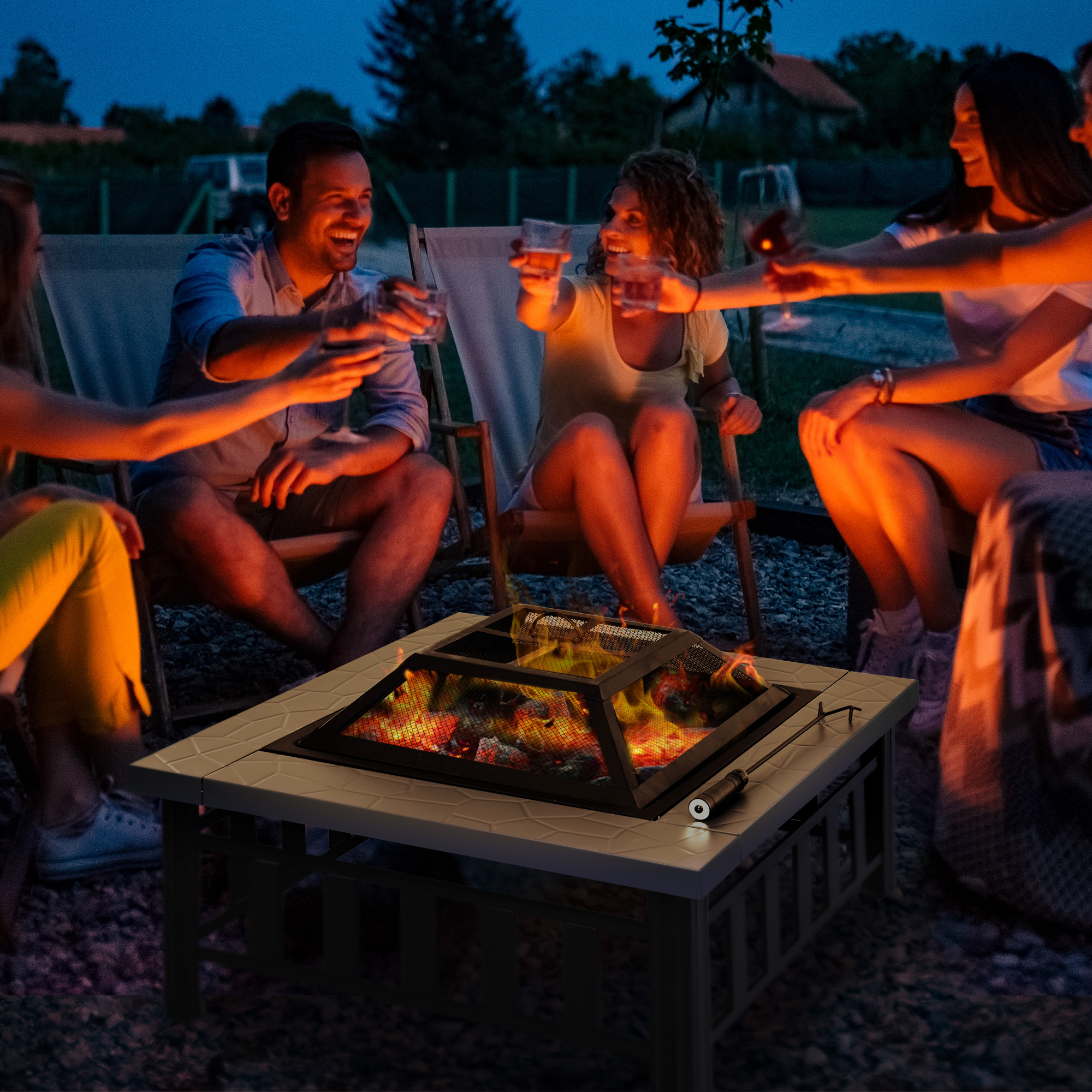 bonfire go outside STR 2枚 LAWANNATURAL Blue Sky Outdoor Living Cincinnati Bengals Badlands 29.5-in