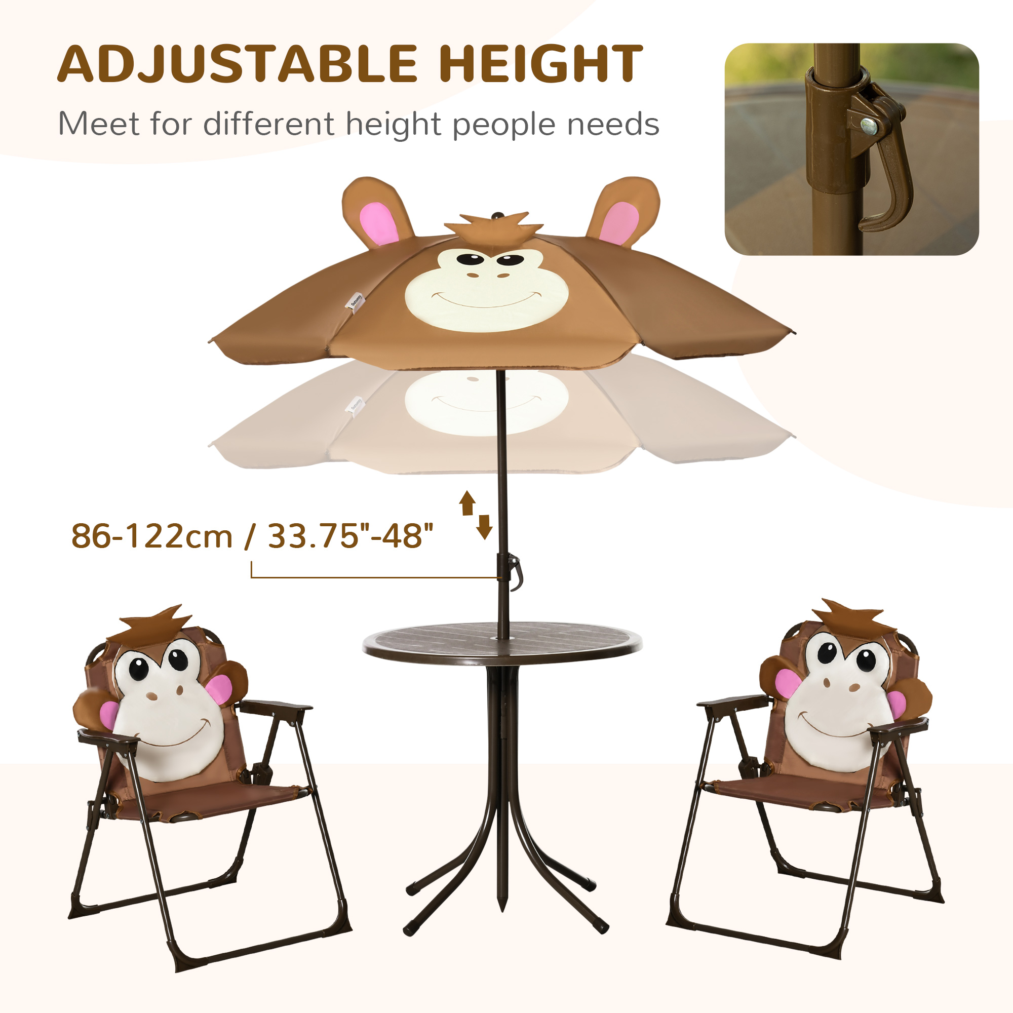 TRIPSHION PICNIC BOY フーディー 9colors Outsunny Kids Table and Chair Set, Outdoor Folding Garden