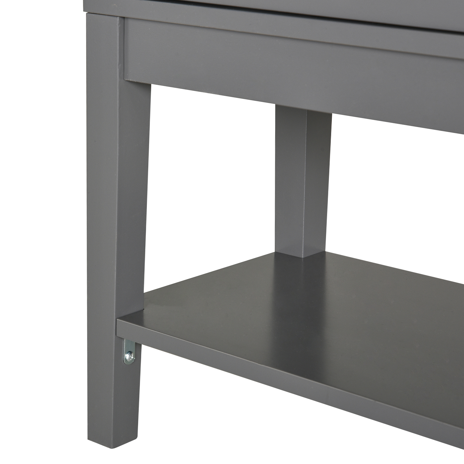HOMCOM Sideboard Buffet Cabinet Modern Kitchen Storage with Glass Doors Gray | Aosom.com 7