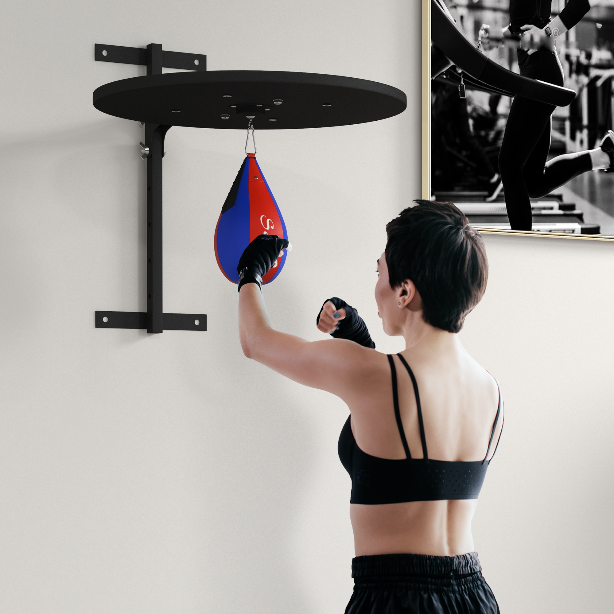 Soozier Wall Mounted Speed Bag Platform, Height Adjustable