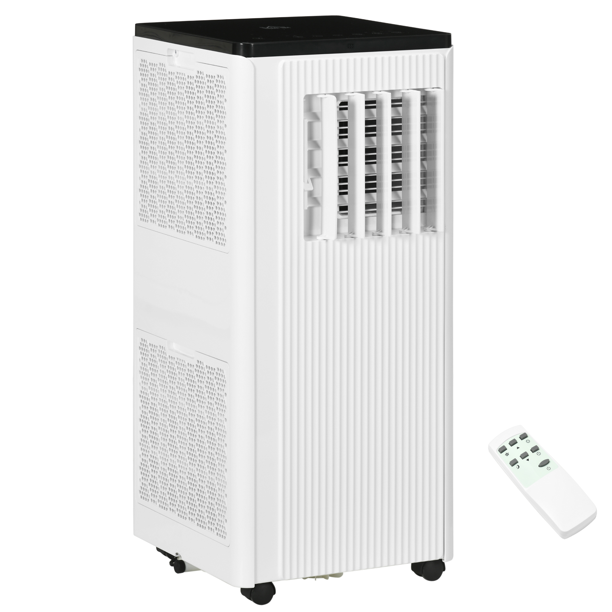 HOMCOM 10,000 BTU Portable Air Conditioner with Wi-Fi for Rooms Up to 215 Sq. Ft., Dehumidifier & Fan with Remote Control & Window Kit