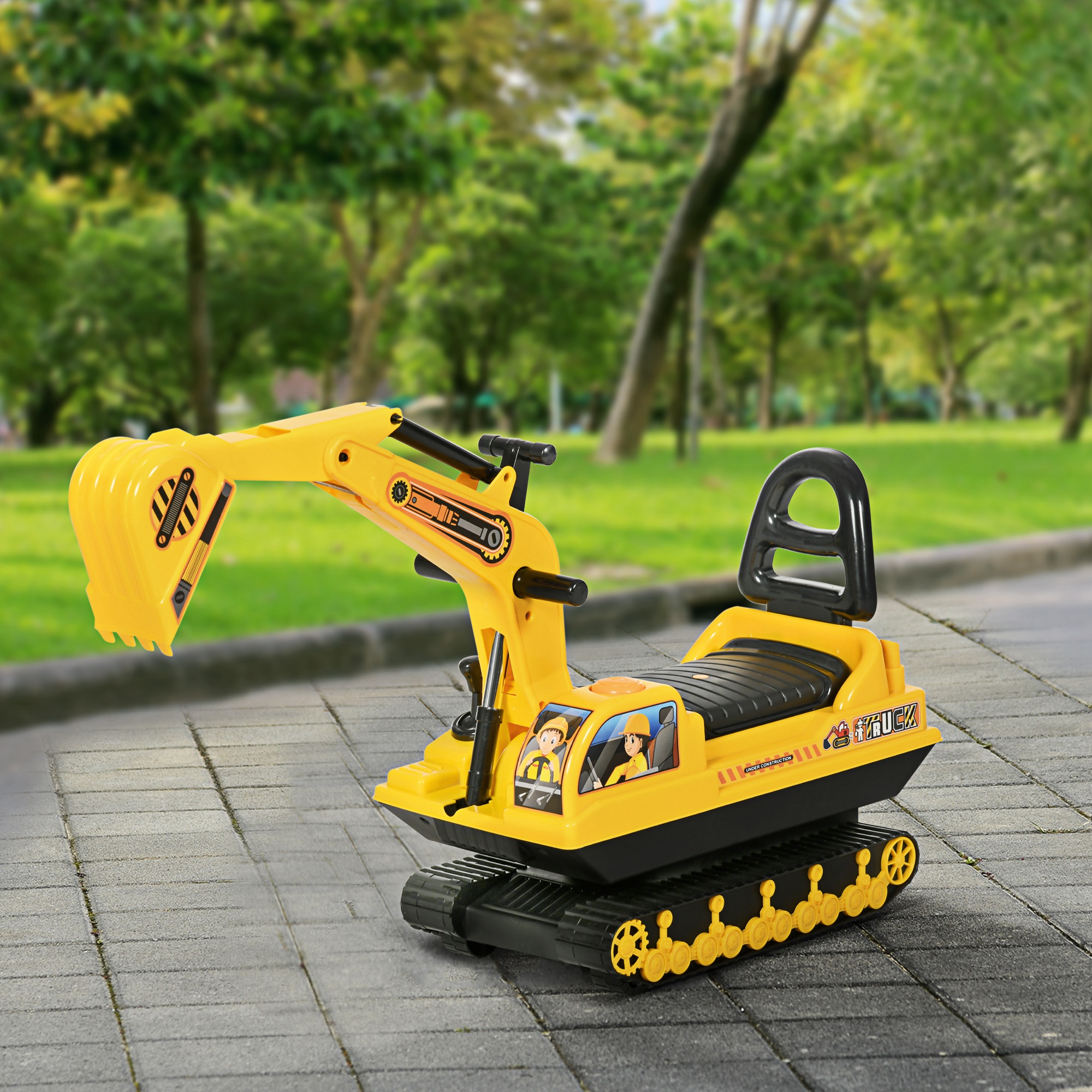 Big Action Load And Go POCO DIVO 3in1 Ride-on Excavator, Digger