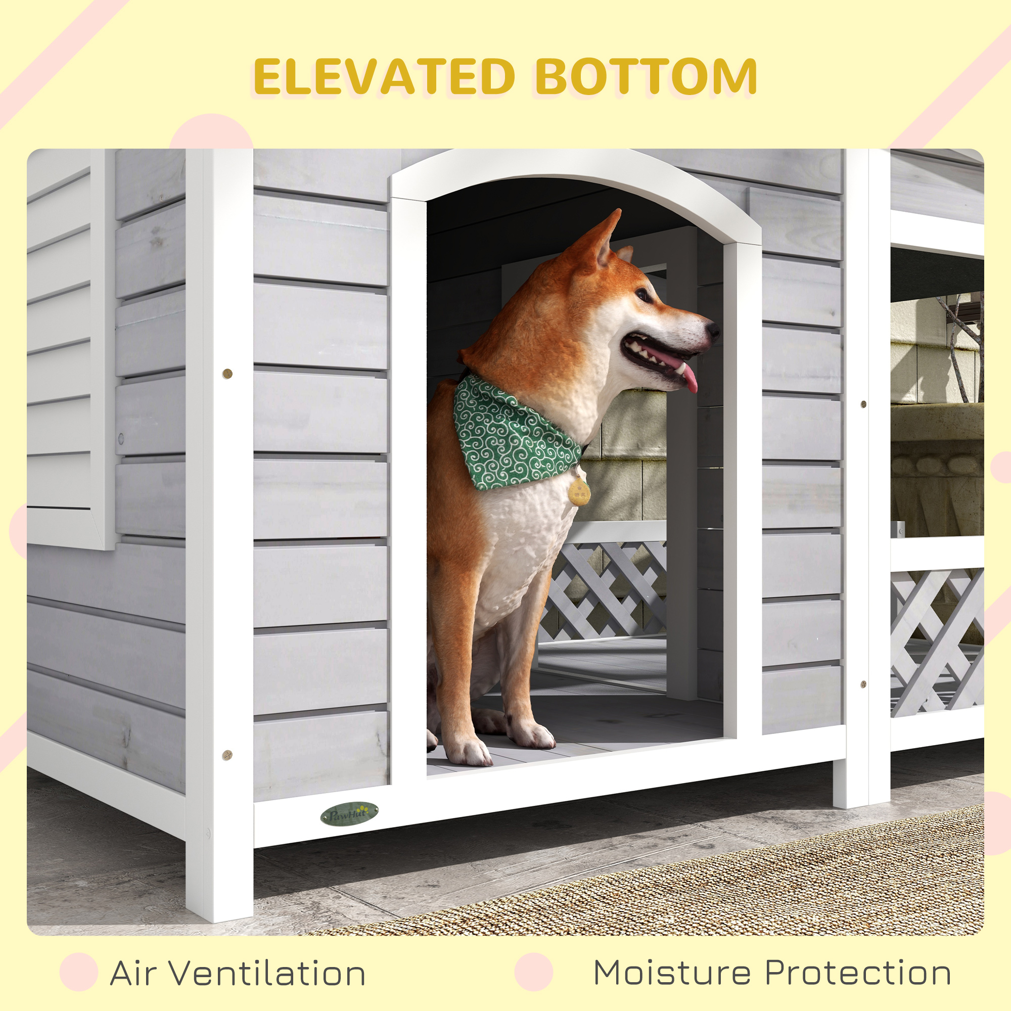 doghome PawHut 13 ft. x 13 ft. x 7.5 ft. Silver Galvanized 0.004