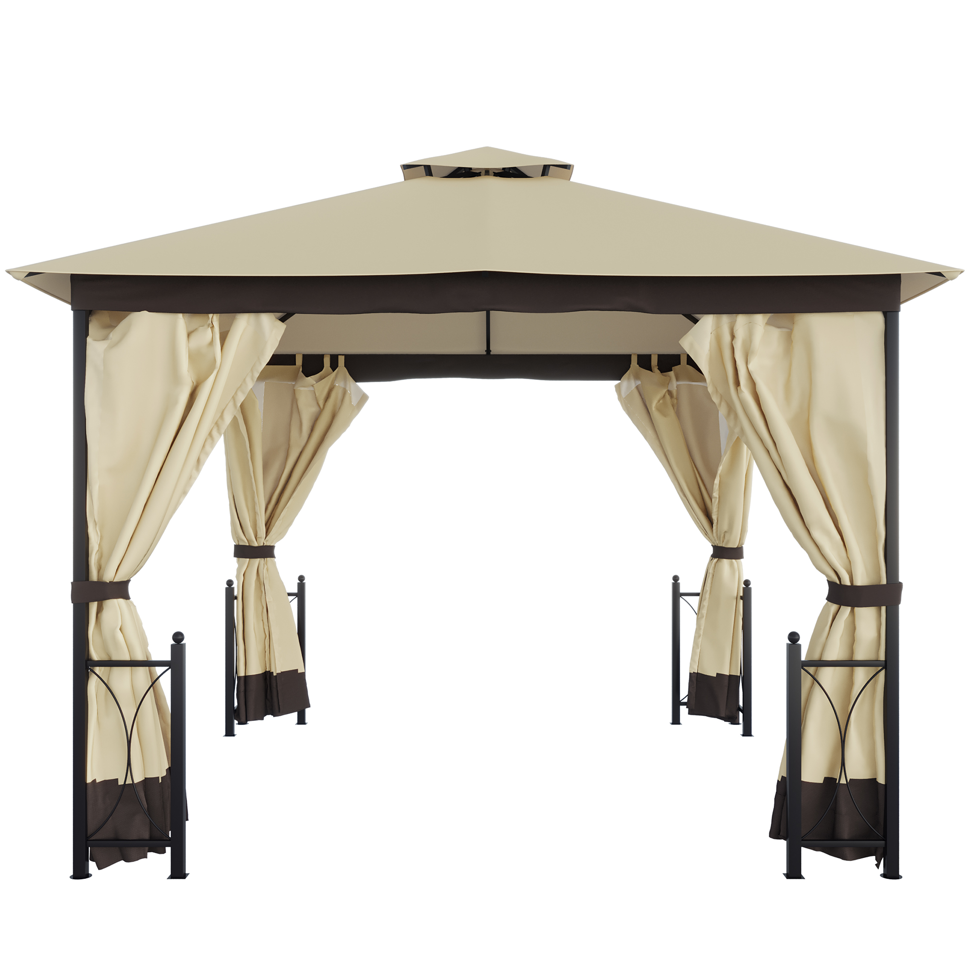 Outsunny 13' x 11' Patio Gazebo Canopy Garden Tent Sun Shade