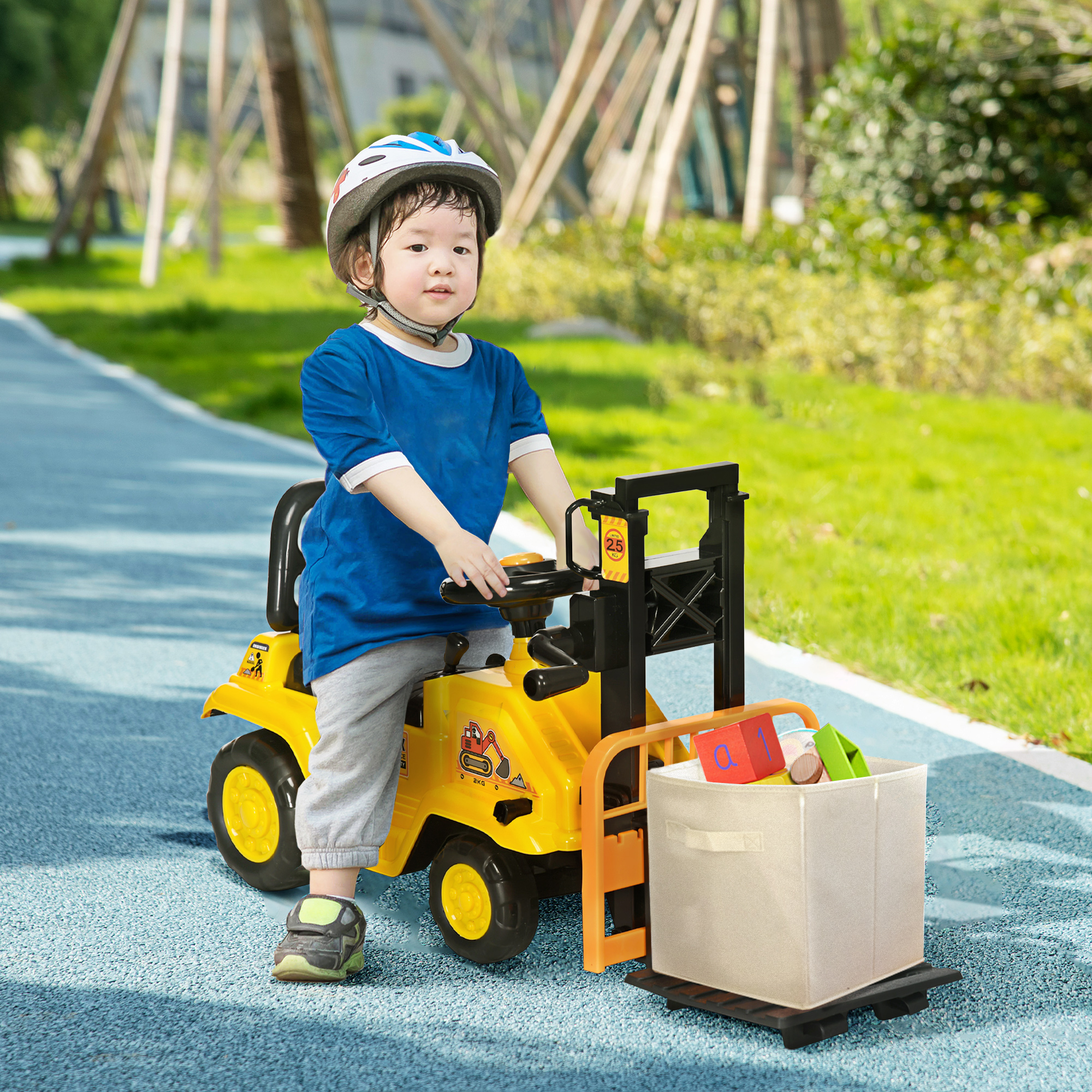 Forklift Ride On Kids Toy Forklift Aosom Ride On Forklift Toy No