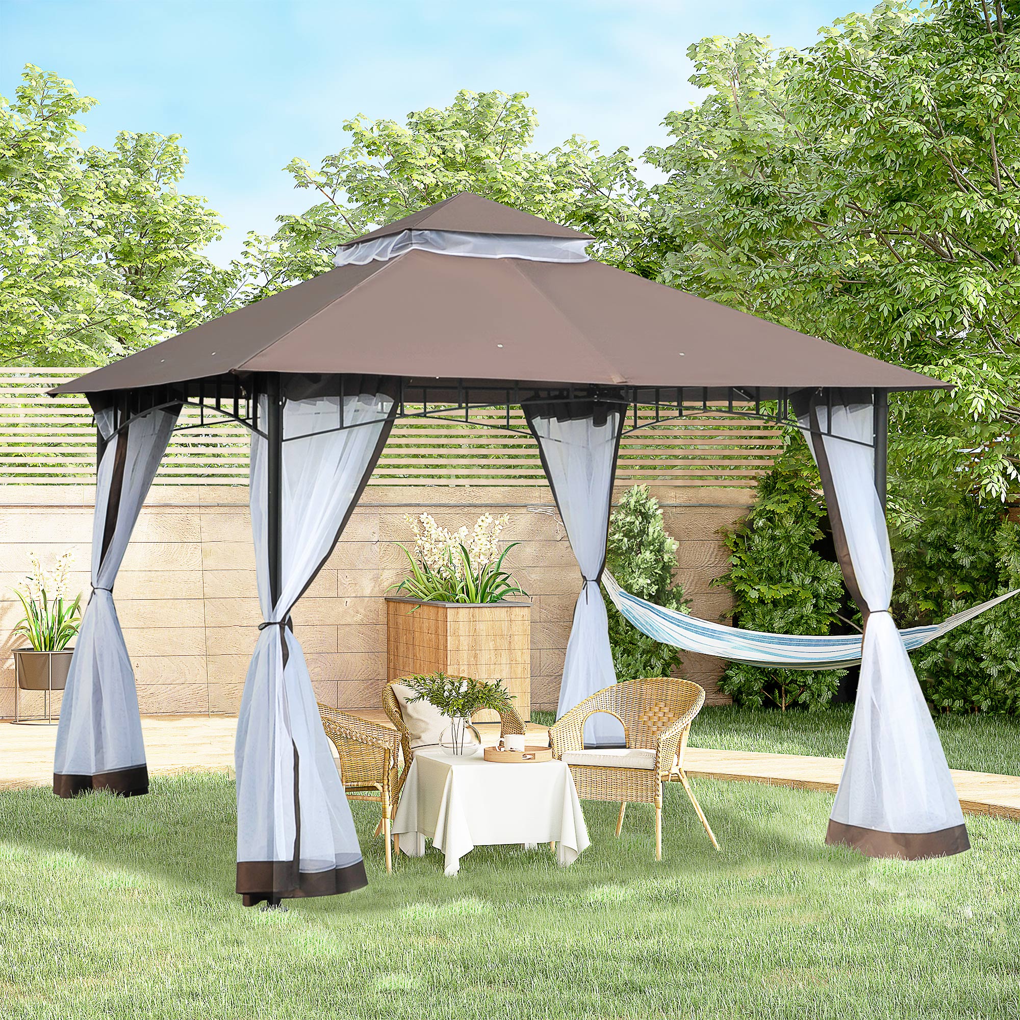 amenoiro★ Outsunny Square Gazebo Canopy Replacement | Aosom Canada