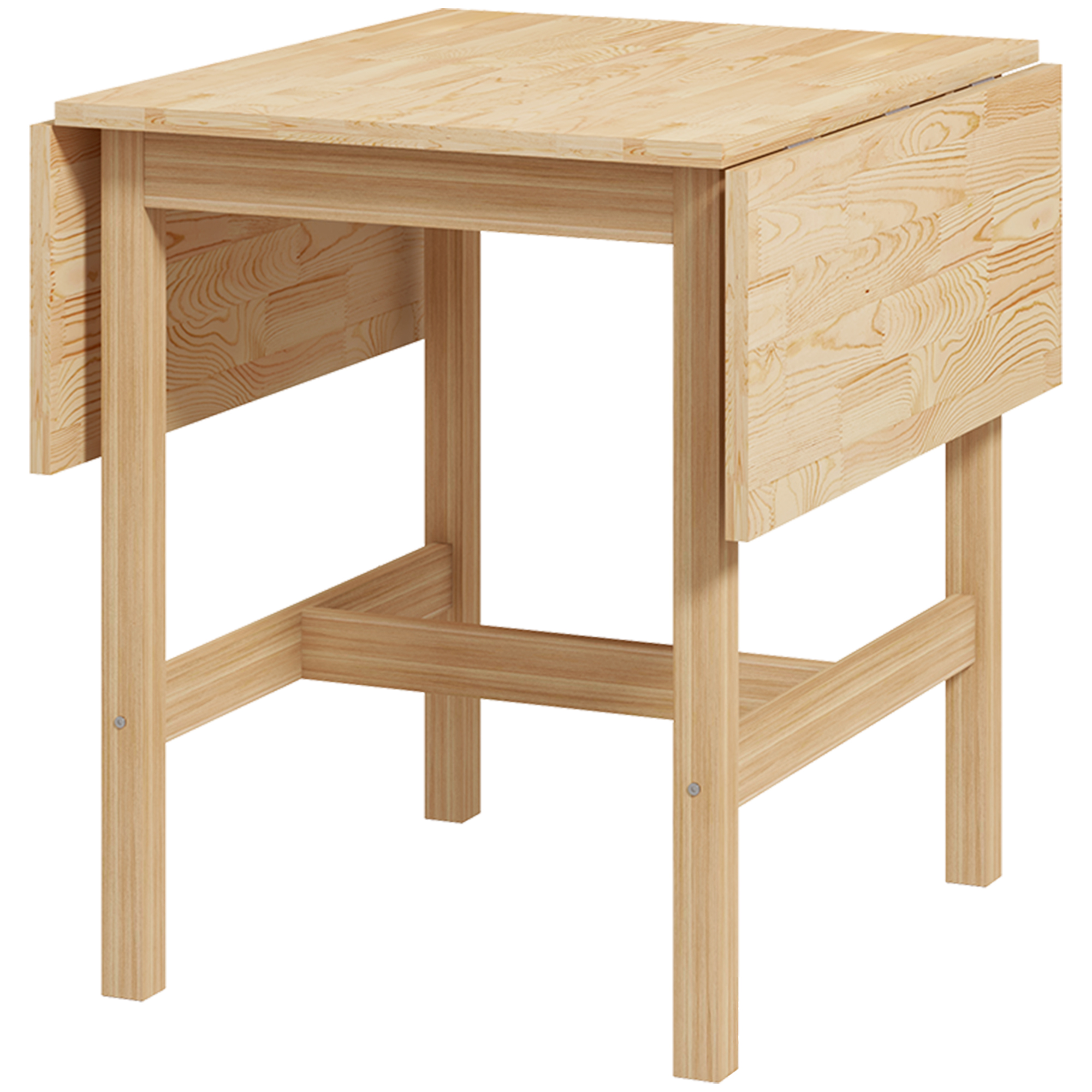 HOMCOM Solid Wood Kitchen Table, Farmhouse Drop Leaf Tables for Small ...