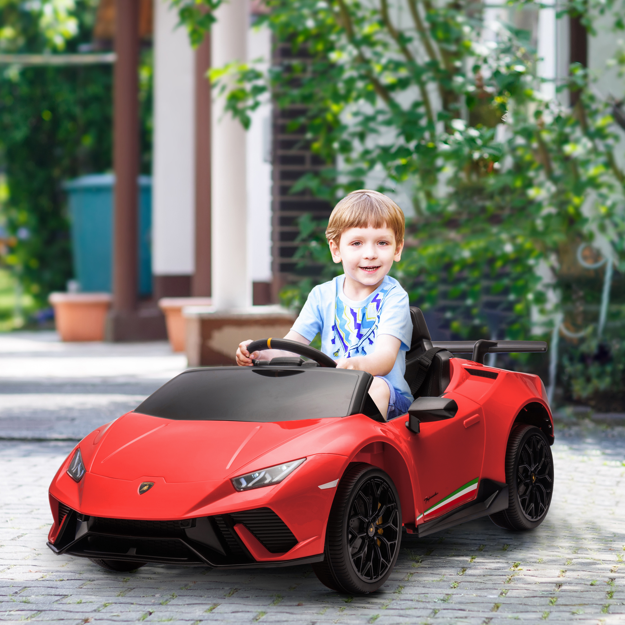 Qaba 12V Lamborghini Huracan Licensed Kids Electric Car with