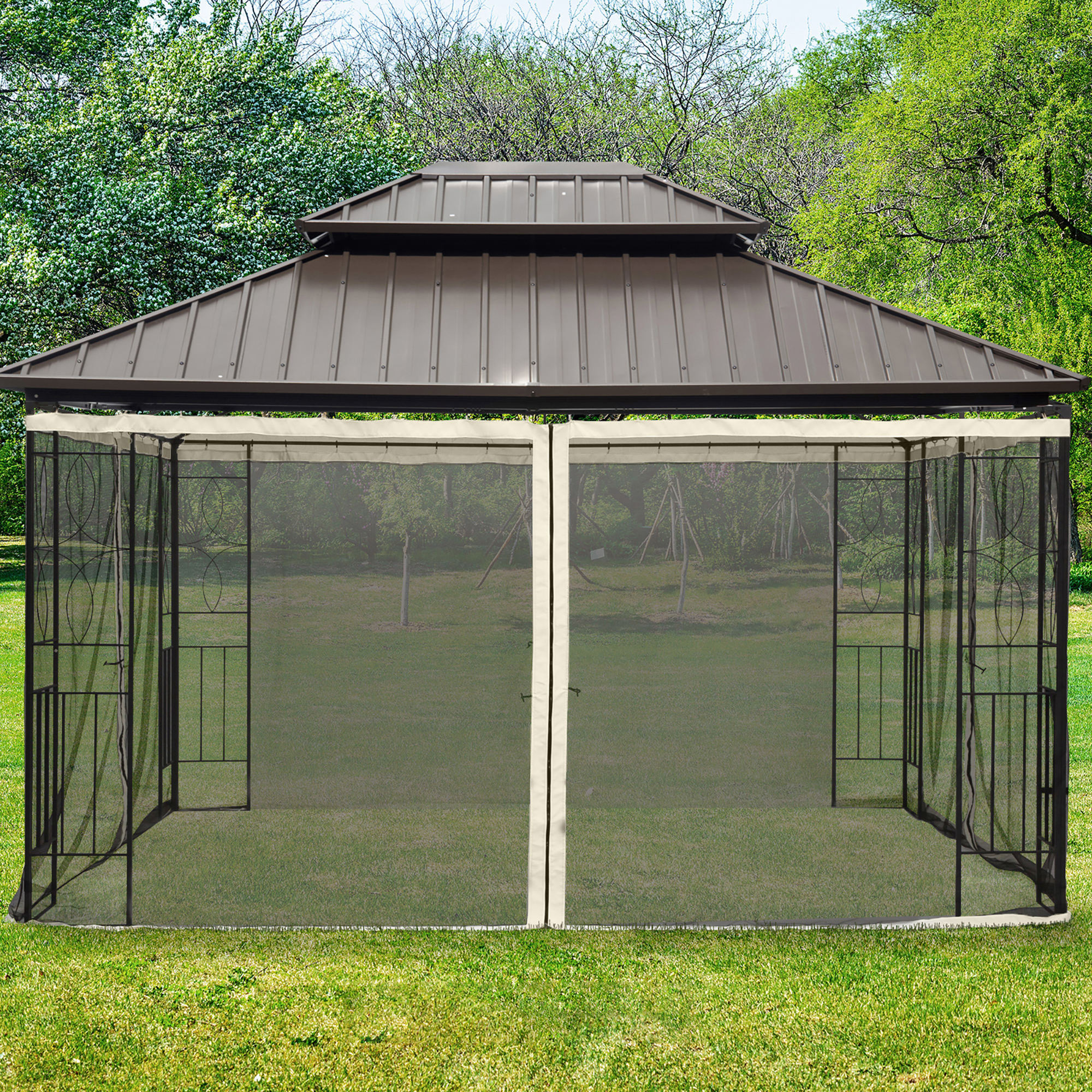 Outsunny Universal Replacement Mesh Sidewall Netting for 10