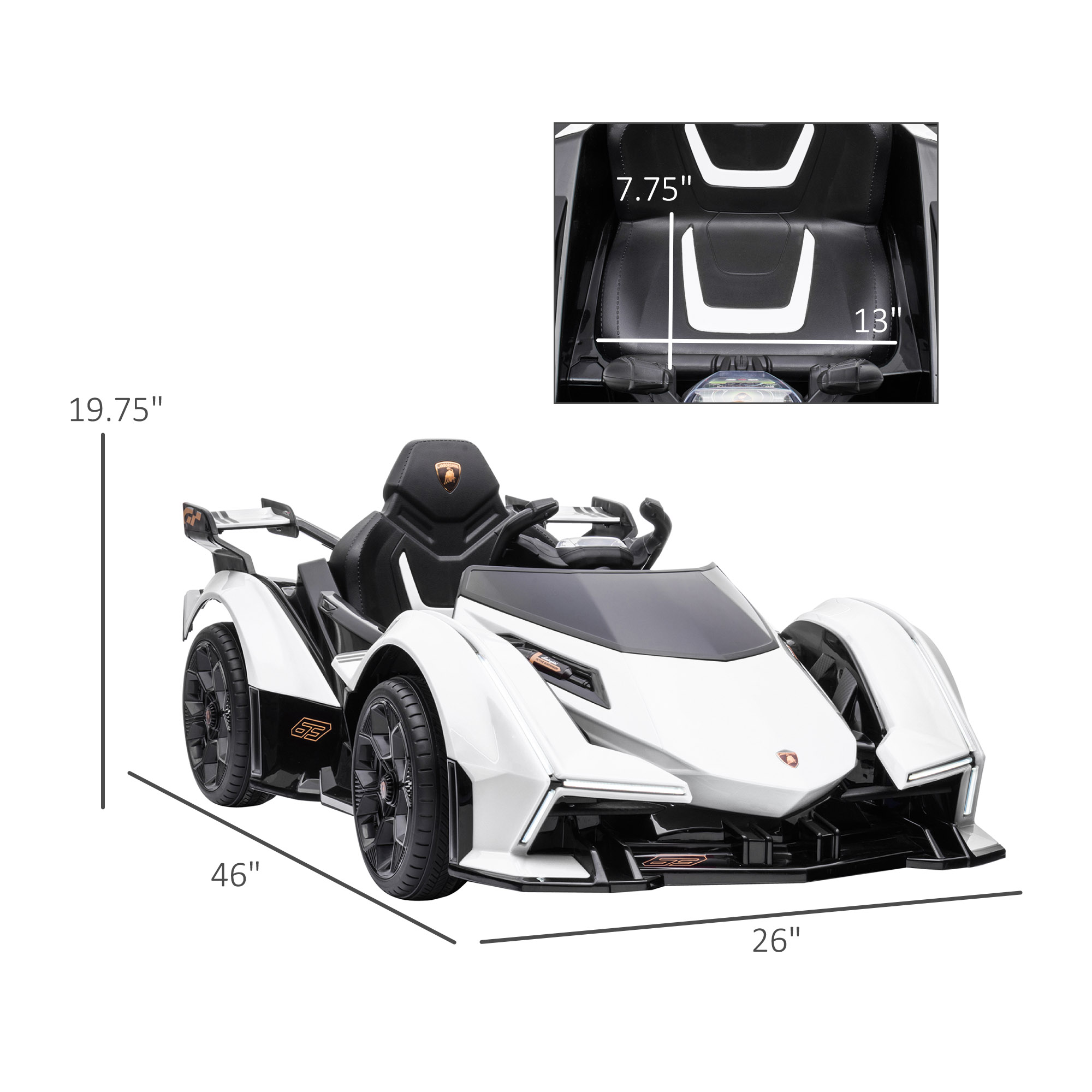 Aosom Remote Control Power Wheels, Electric Toy Car with Bluetooth