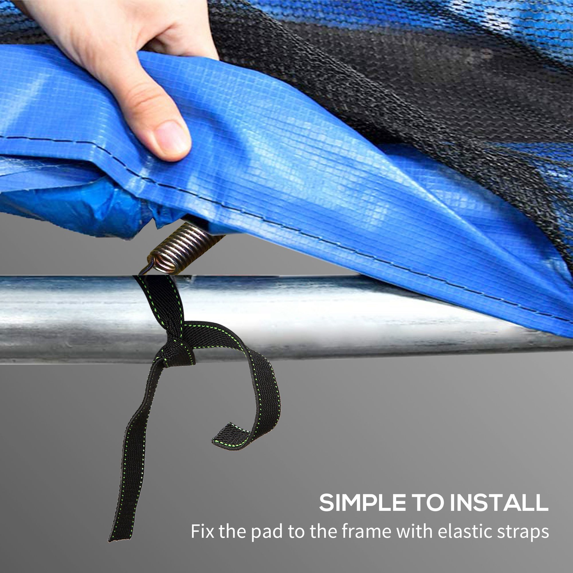 Soozier 12FT Trampoline Spring Cover Safety Pad Water Tear Resistant All-Weather | Aosom.com 3