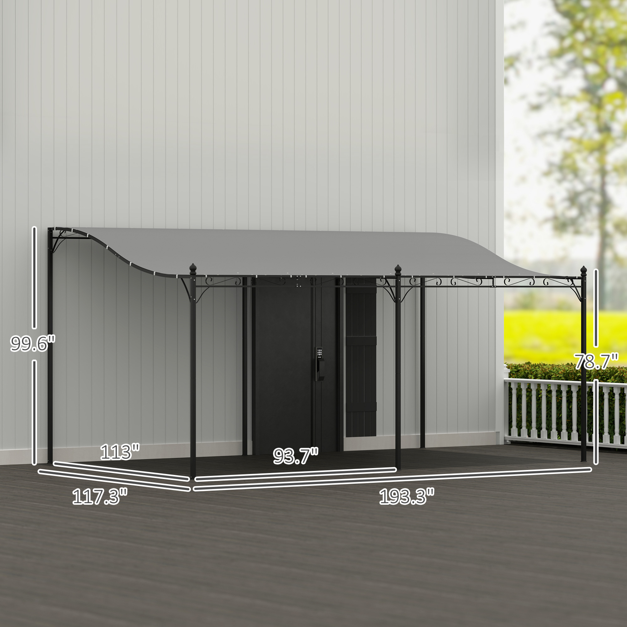 オサム Outsunny 10' x 16' Outdoor Pergola Canopy, Metal Patio