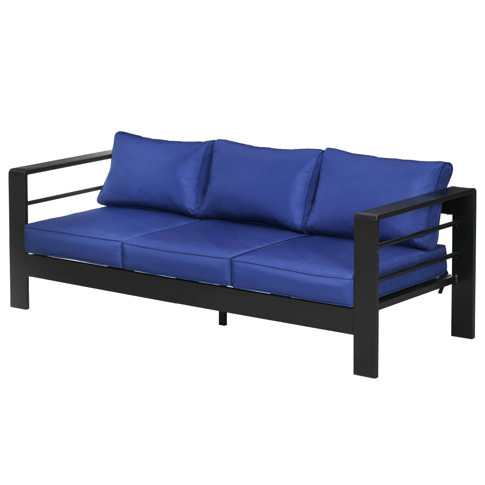 Outsunny Patio Furniture with Cushions, Aluminum Outdoor