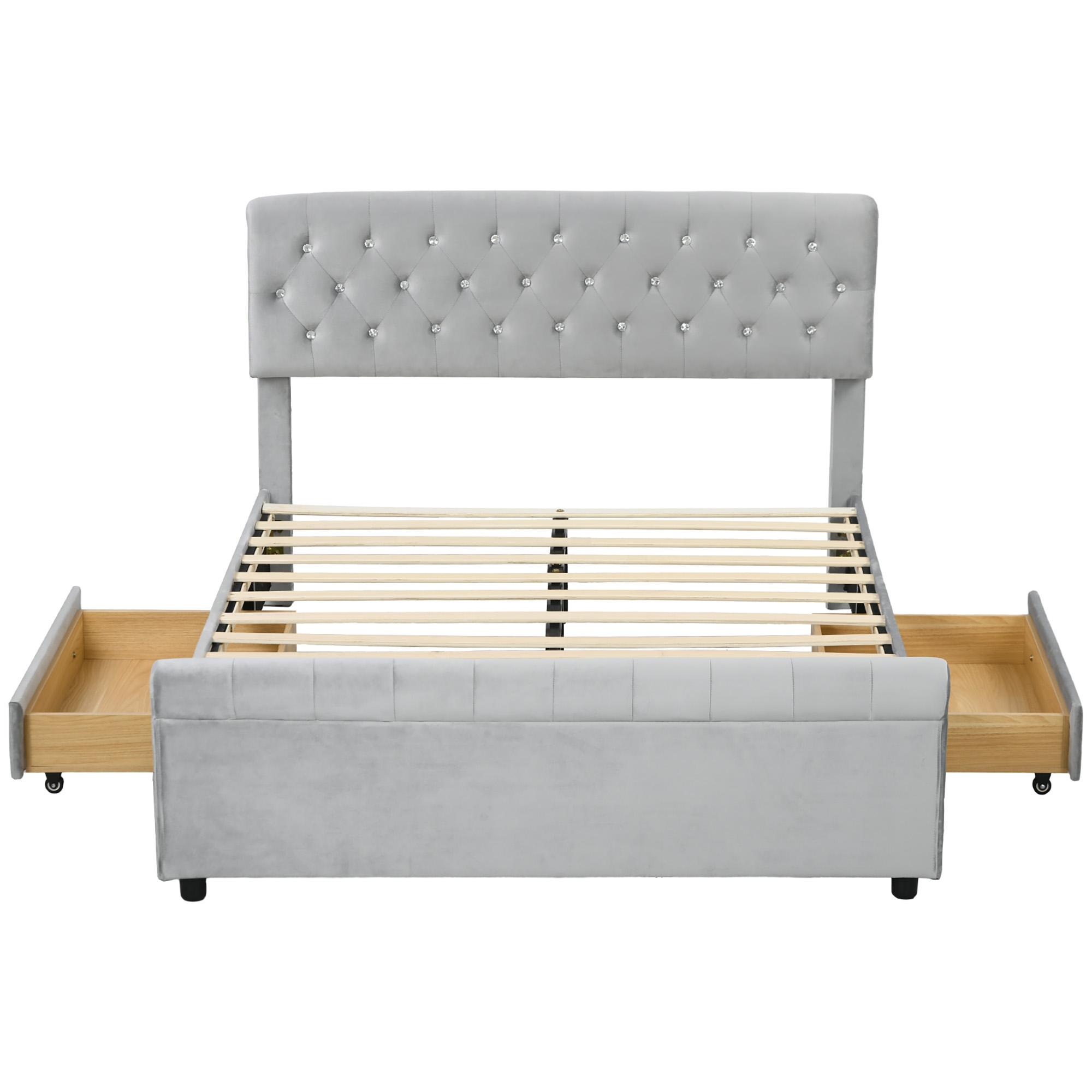 【hy100602】socph bed double hy100602】socph bed double ModernLuxe Upholstered Twin Size